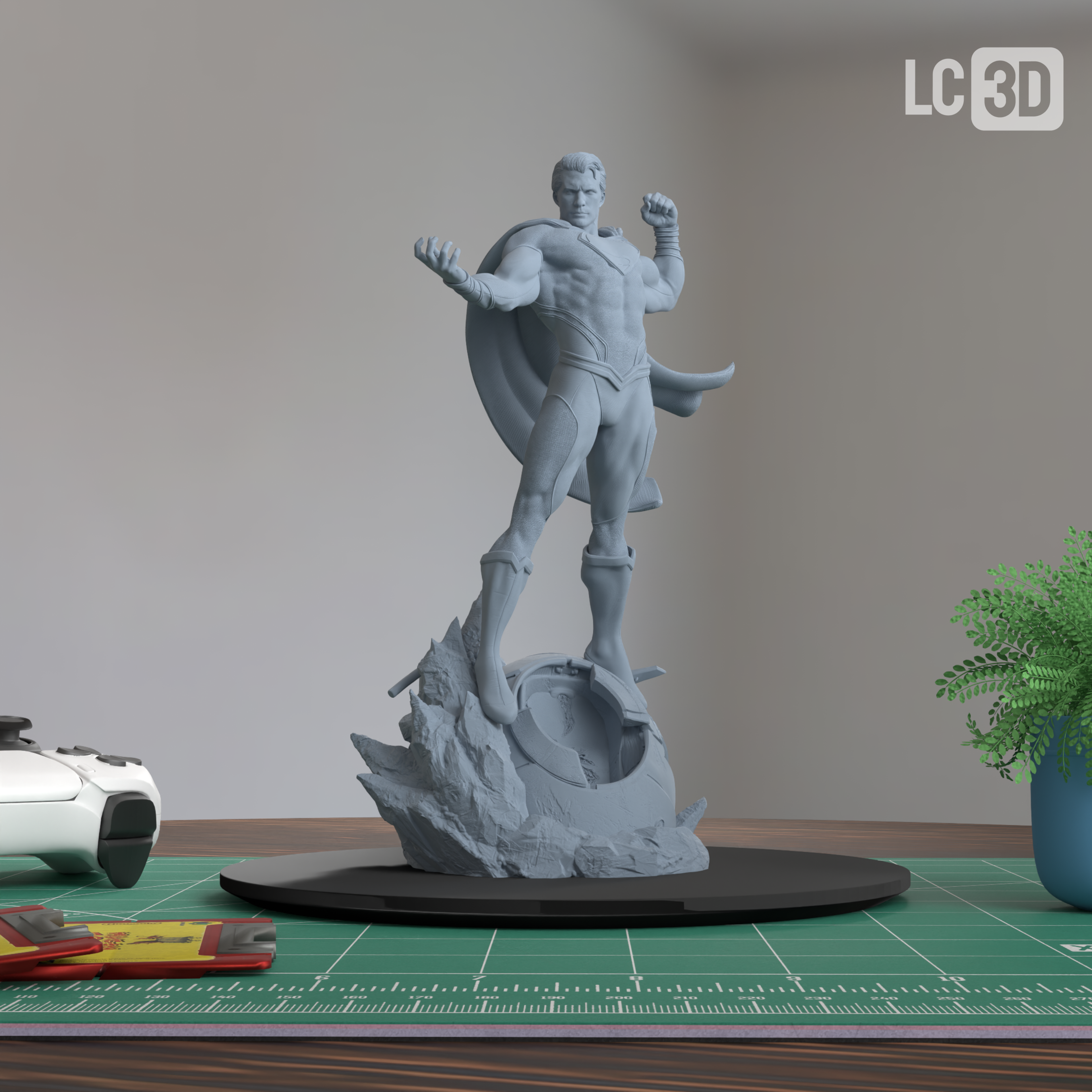 Superman Justice League Figure 3D-Printed Resin Model Kit