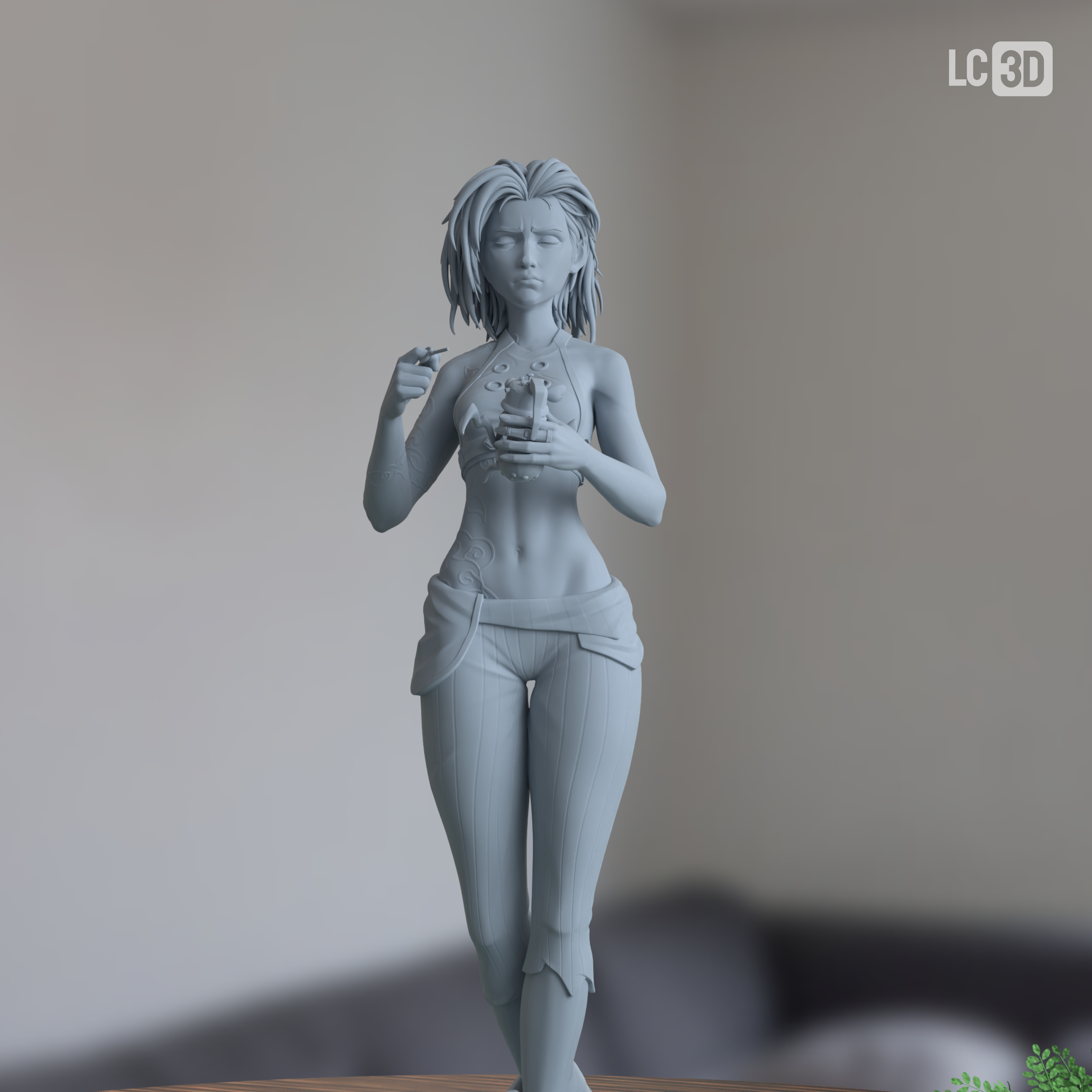 Broken Jinx Arcane Figure 3D Printed Resin Model Kit