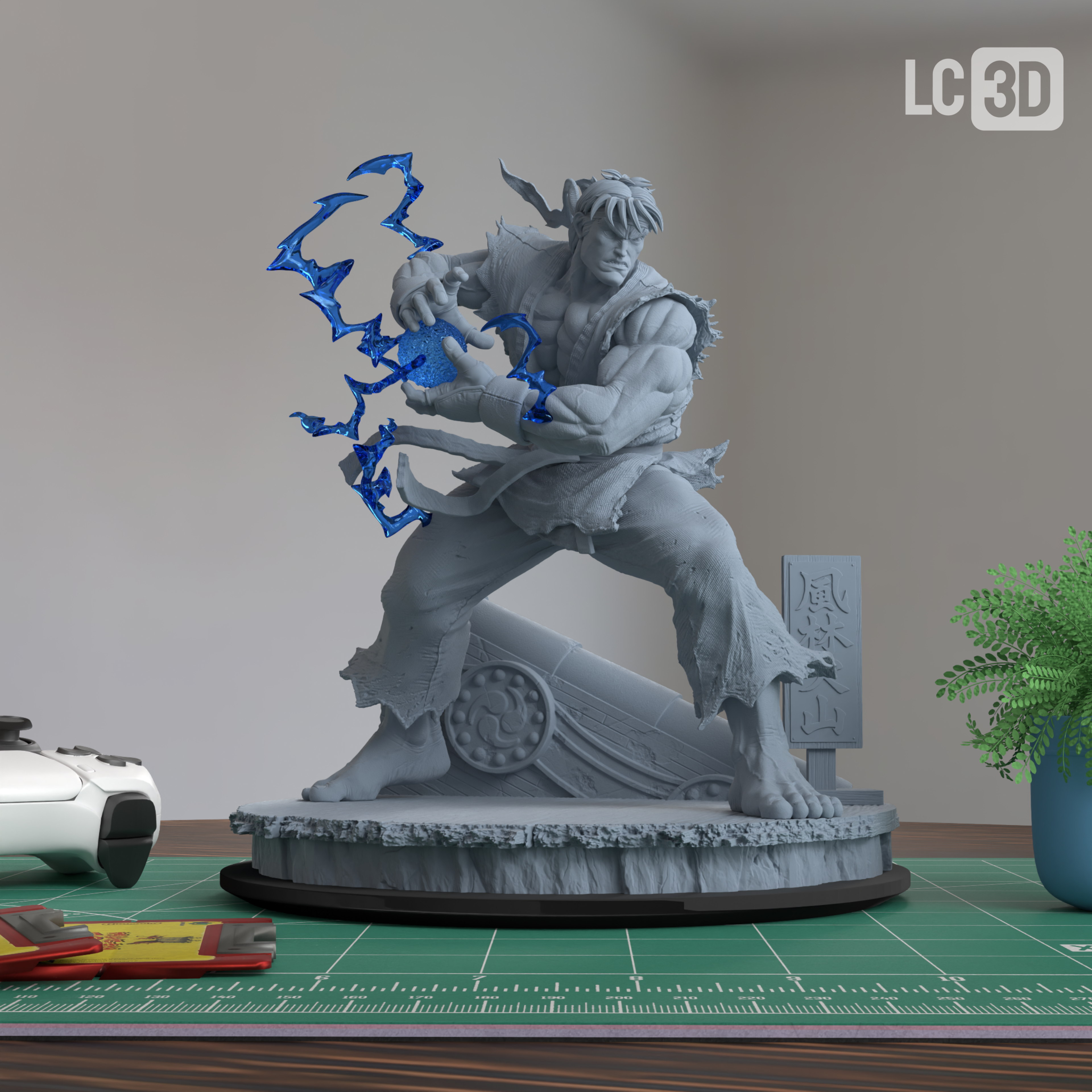 Ryu Street Fighter Figure 3D Printed Resin Model Kit