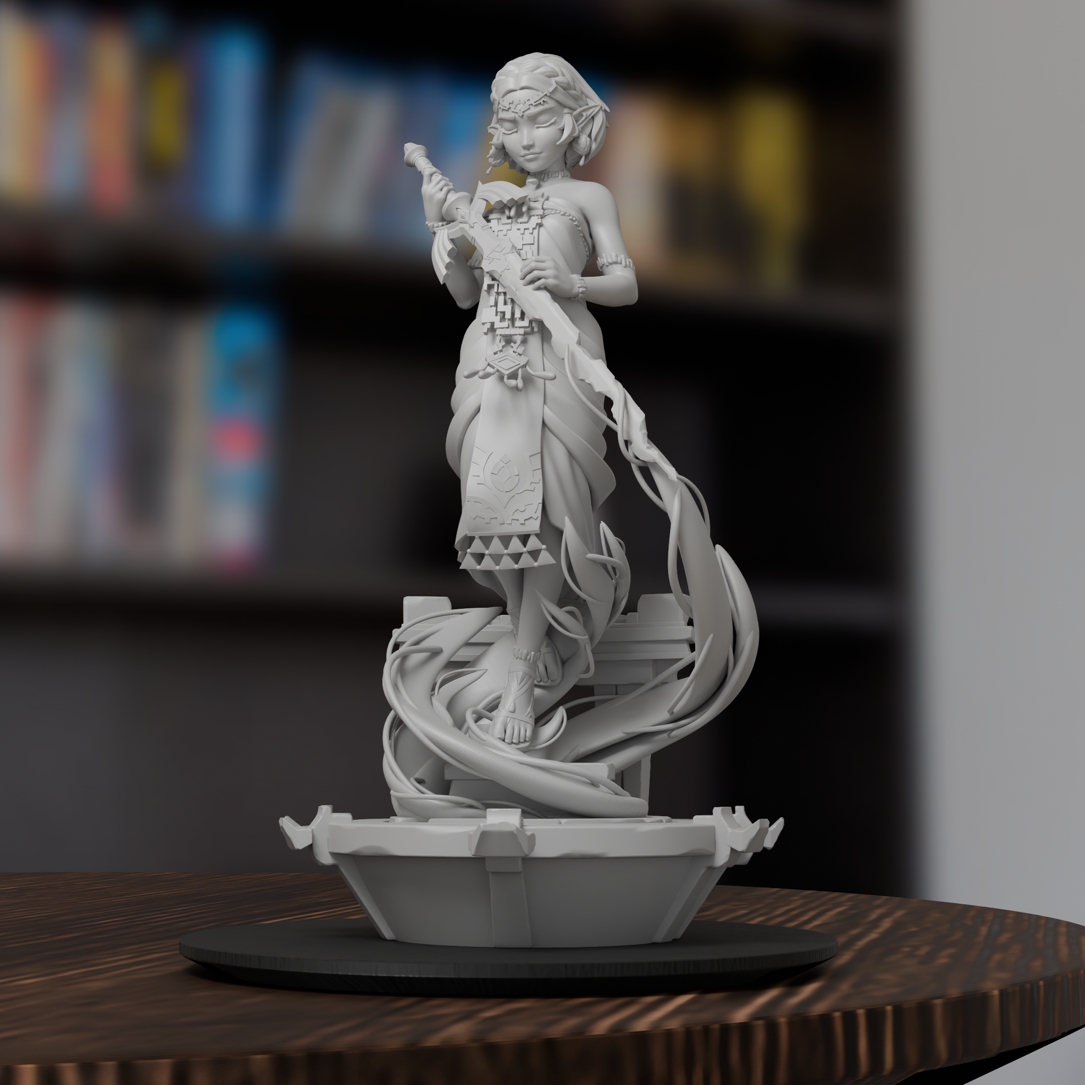 Princess Zelda Tears Of The Kingdom Figure 3D Printed Resin Model Kit