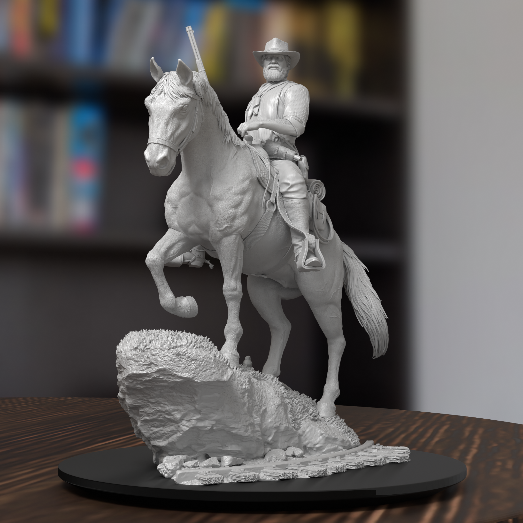 Arthur Morgan Horse Riding Red Dead Redemption 2 Figure 3D Printed Resin Model Kit