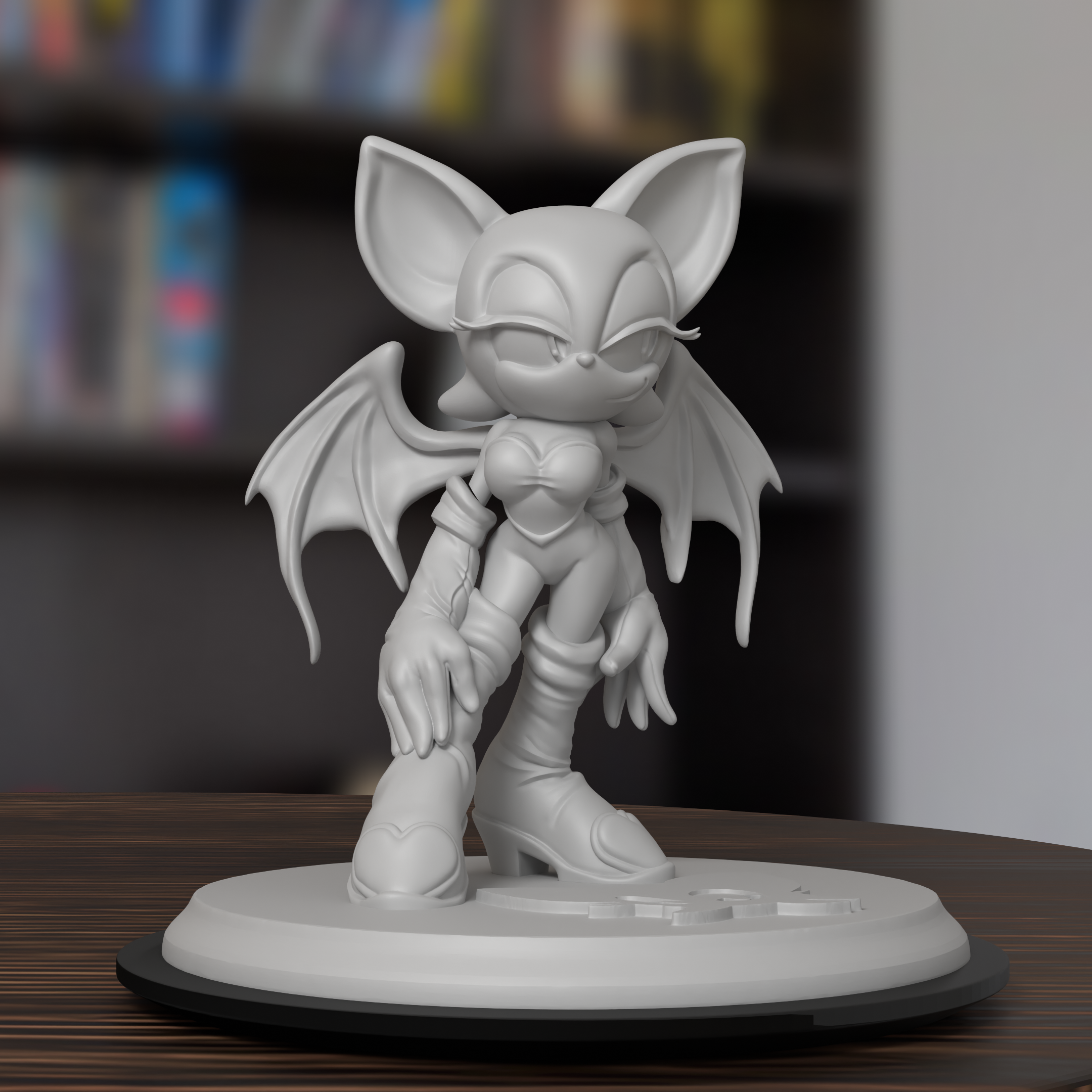 Rouge The Bat Sonic Adventure Figure 3D Printed Resin Model Kit