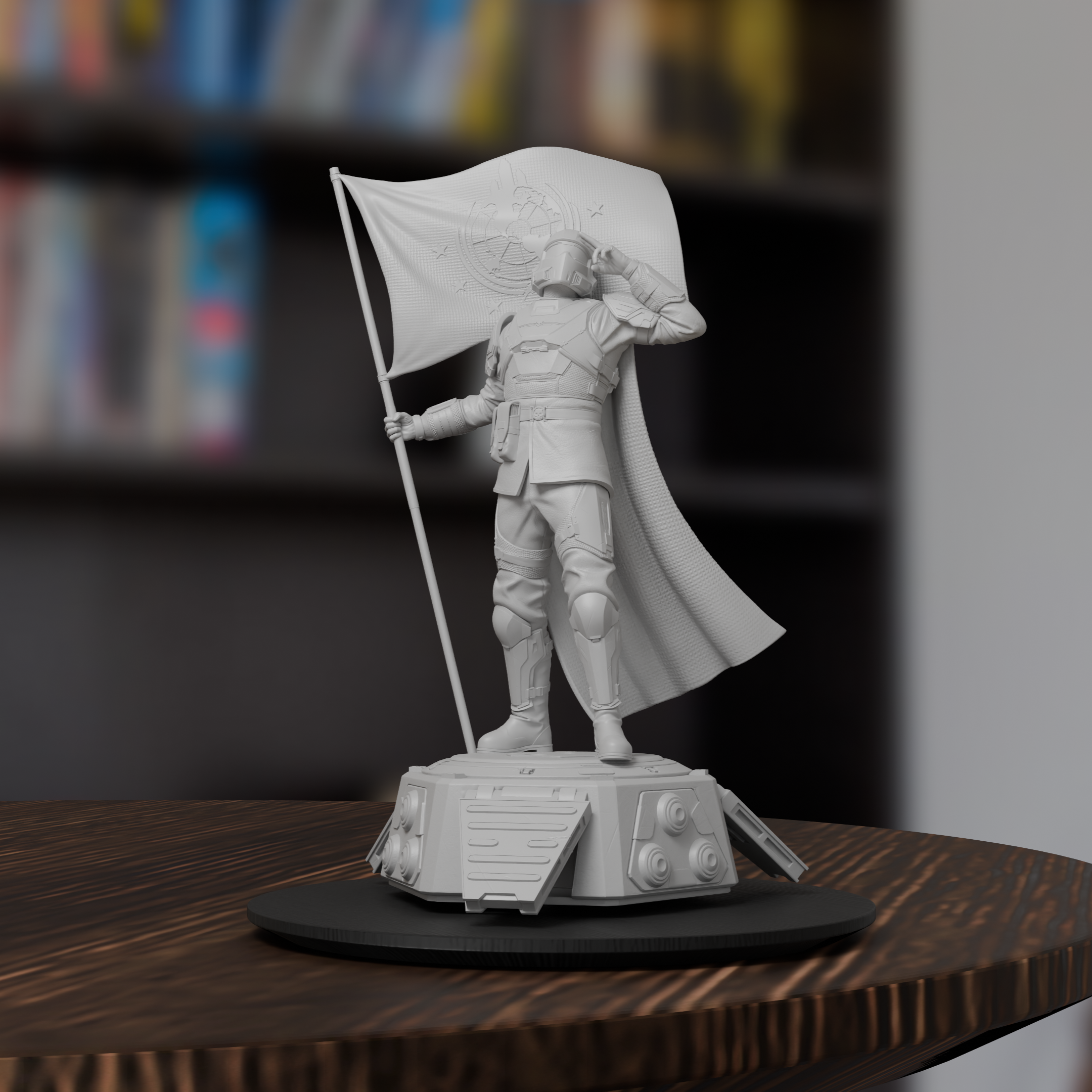 The Helldiver Soldier Gaming Figure 3D Printed Resin Model Kit