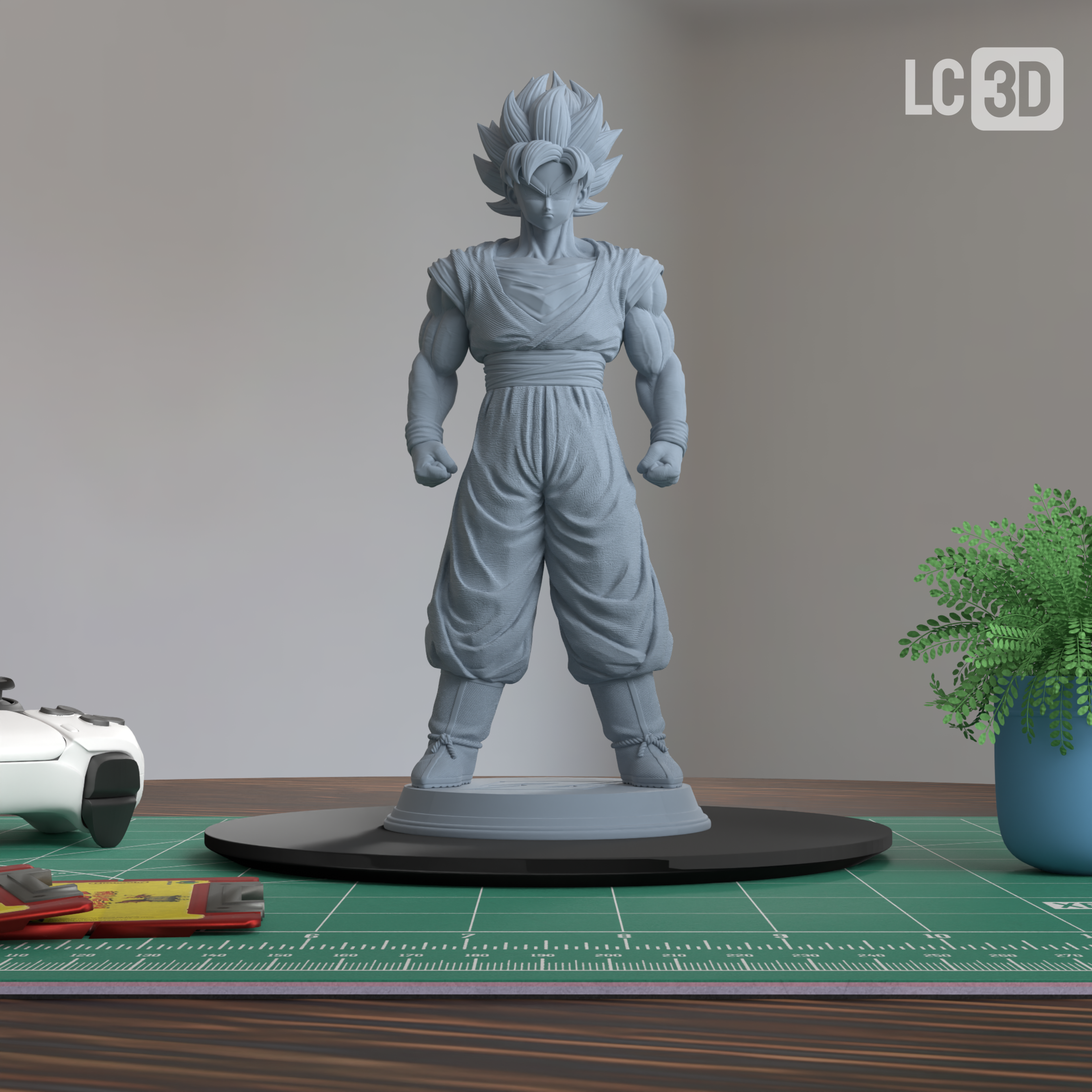 Goku SSJ Dragon Ball Z Figure 3D Printed Resin Model Kit