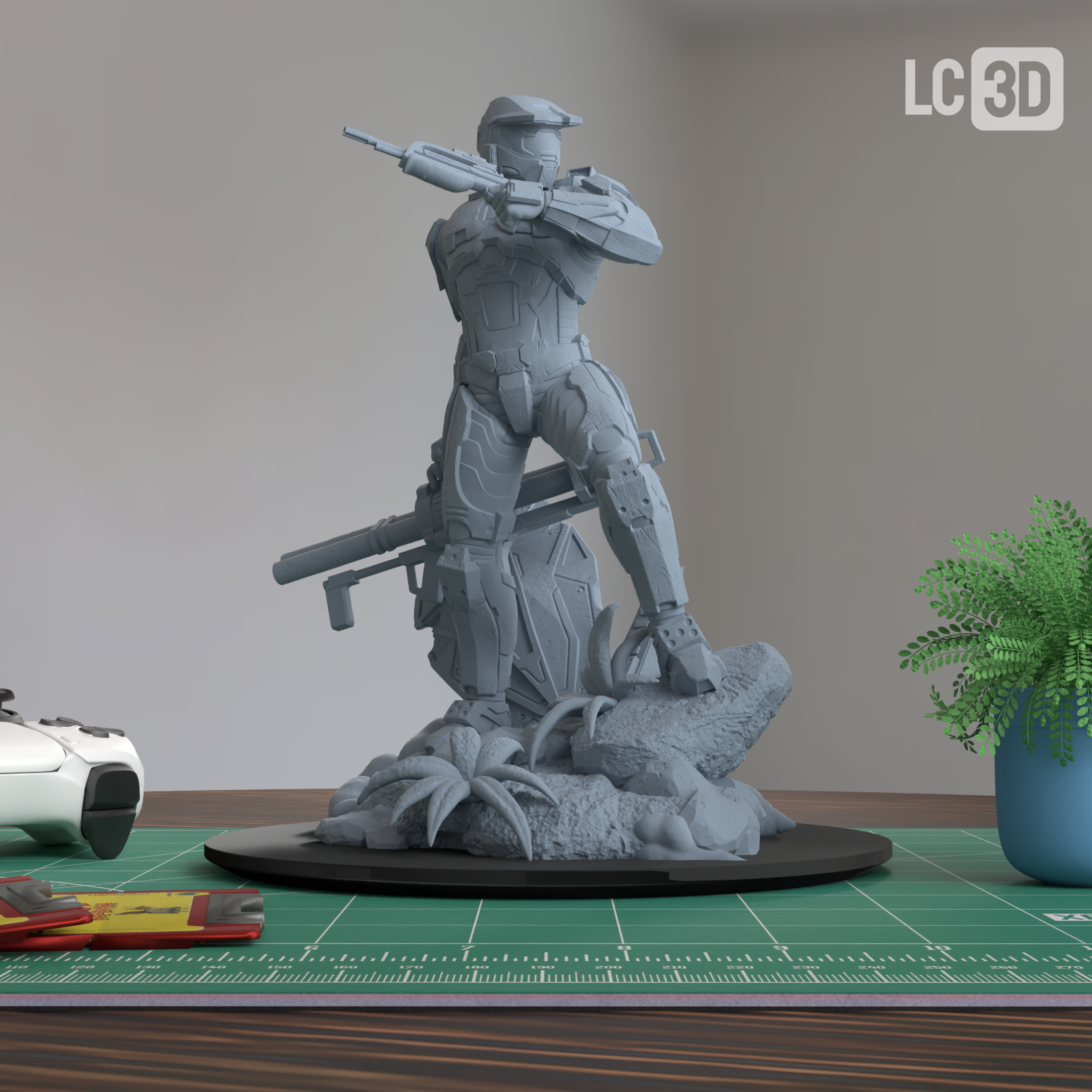 Master Chief Halo Figure 3D Printed Resin Model Kit