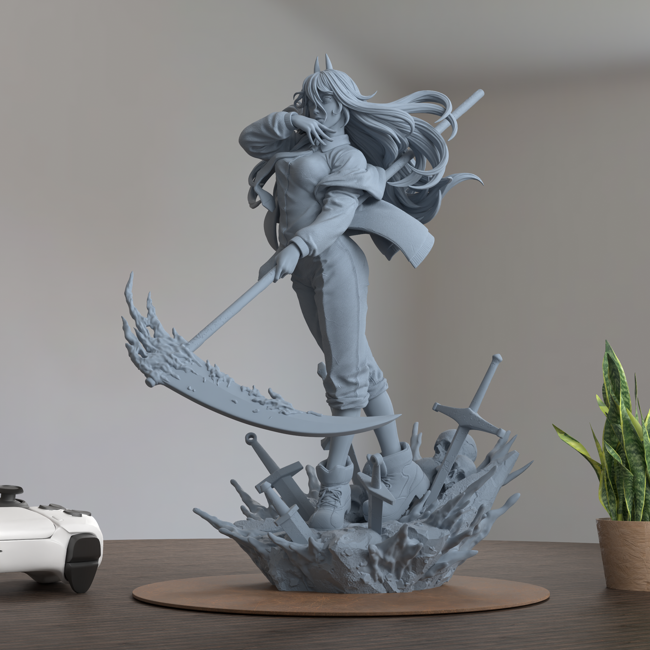 Power Chainsaw Man Figure 3D Printed Resin Model Kit