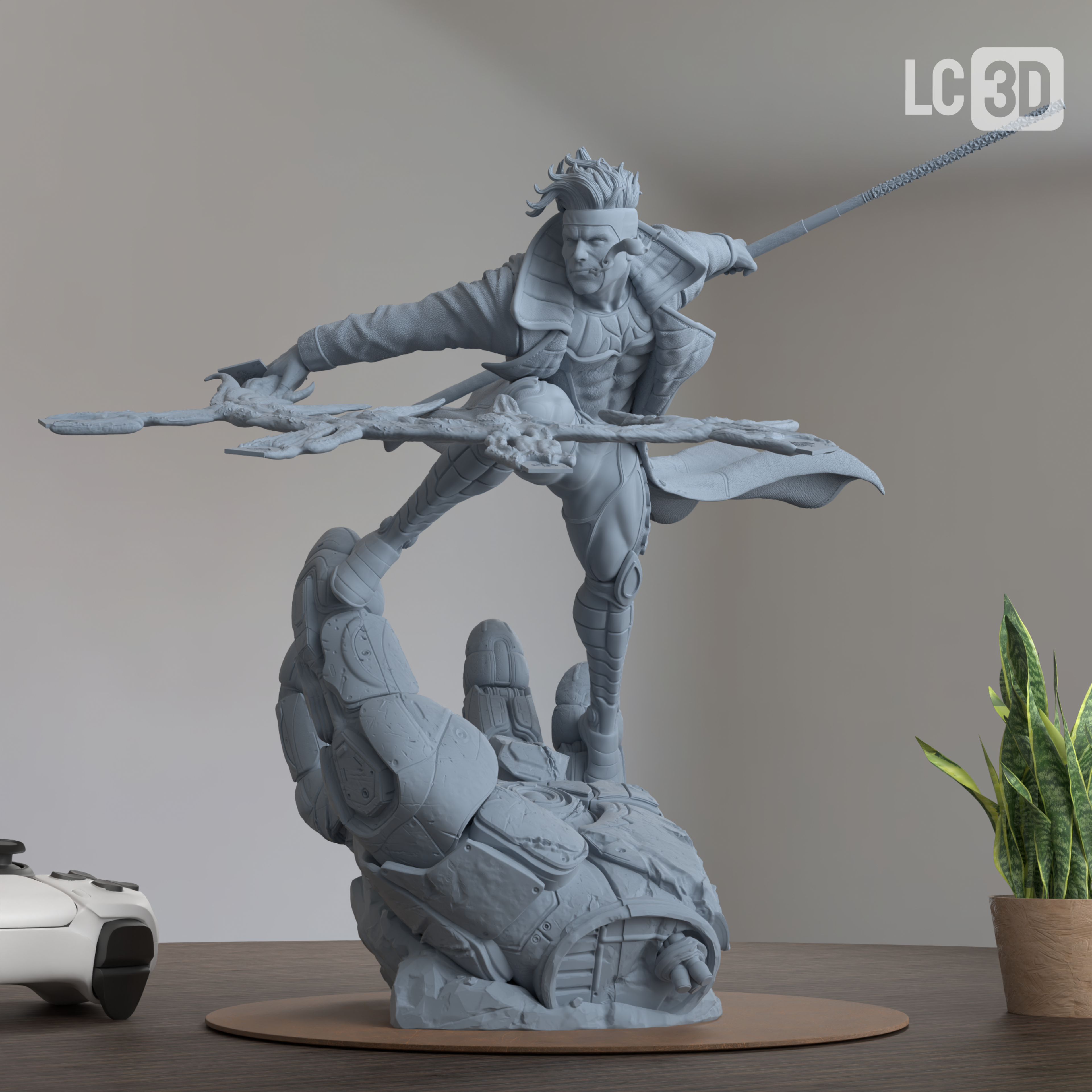 Gambit X-MEN Figure 3D Printed Resin Model Kit