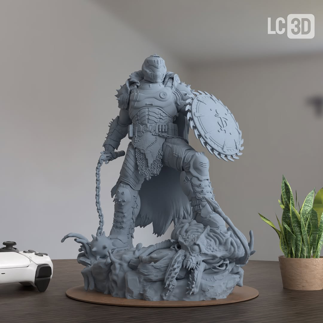 Doom Slayer The Doom Franchise Figure 3D Printed Resin Model Kit