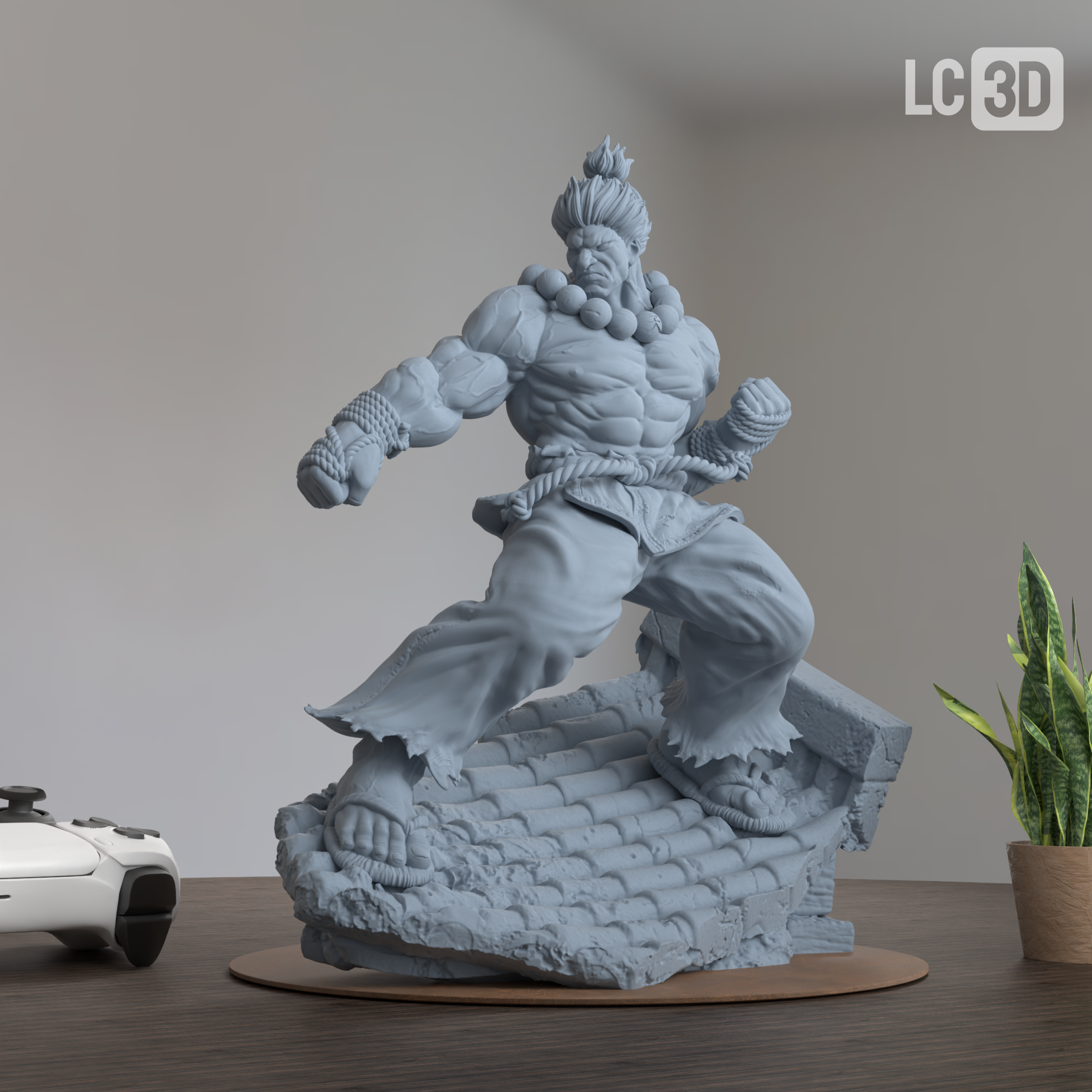 Akuma Street Fighter Figure 3D Printed Resin Model Kit