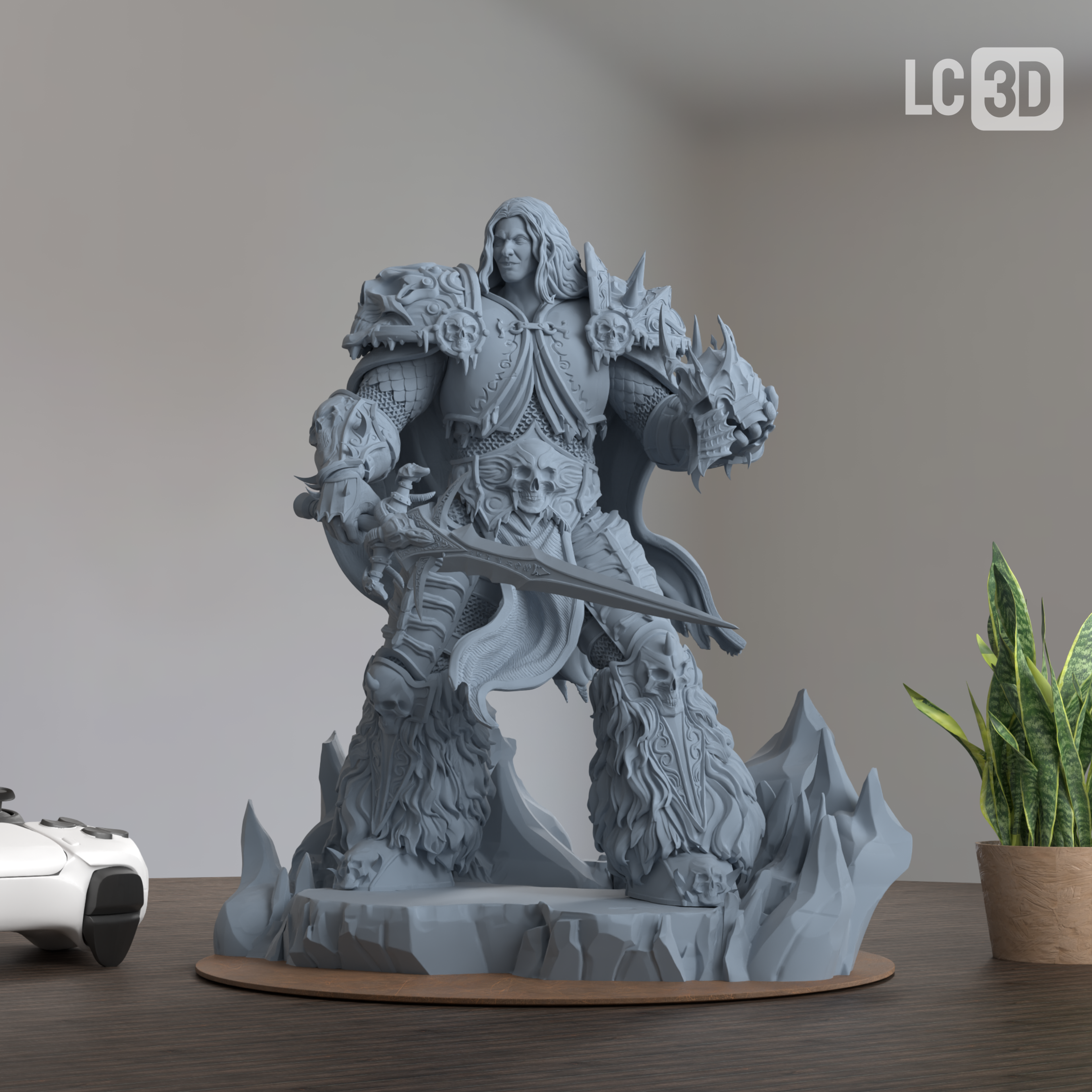 Arthas The Lich King World Of Warcraft Figure 3D Printed Resin Model Kit