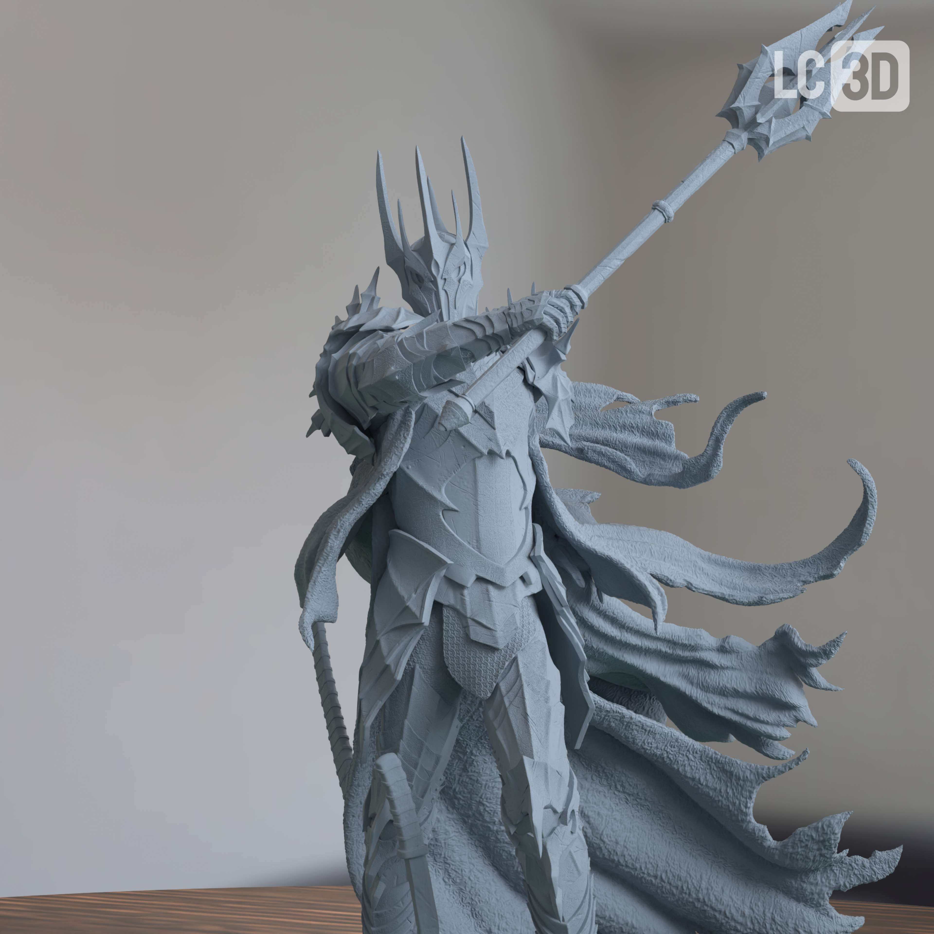 Sauron The Lord of the Rings Figure 3D Printed Resin Model Kit