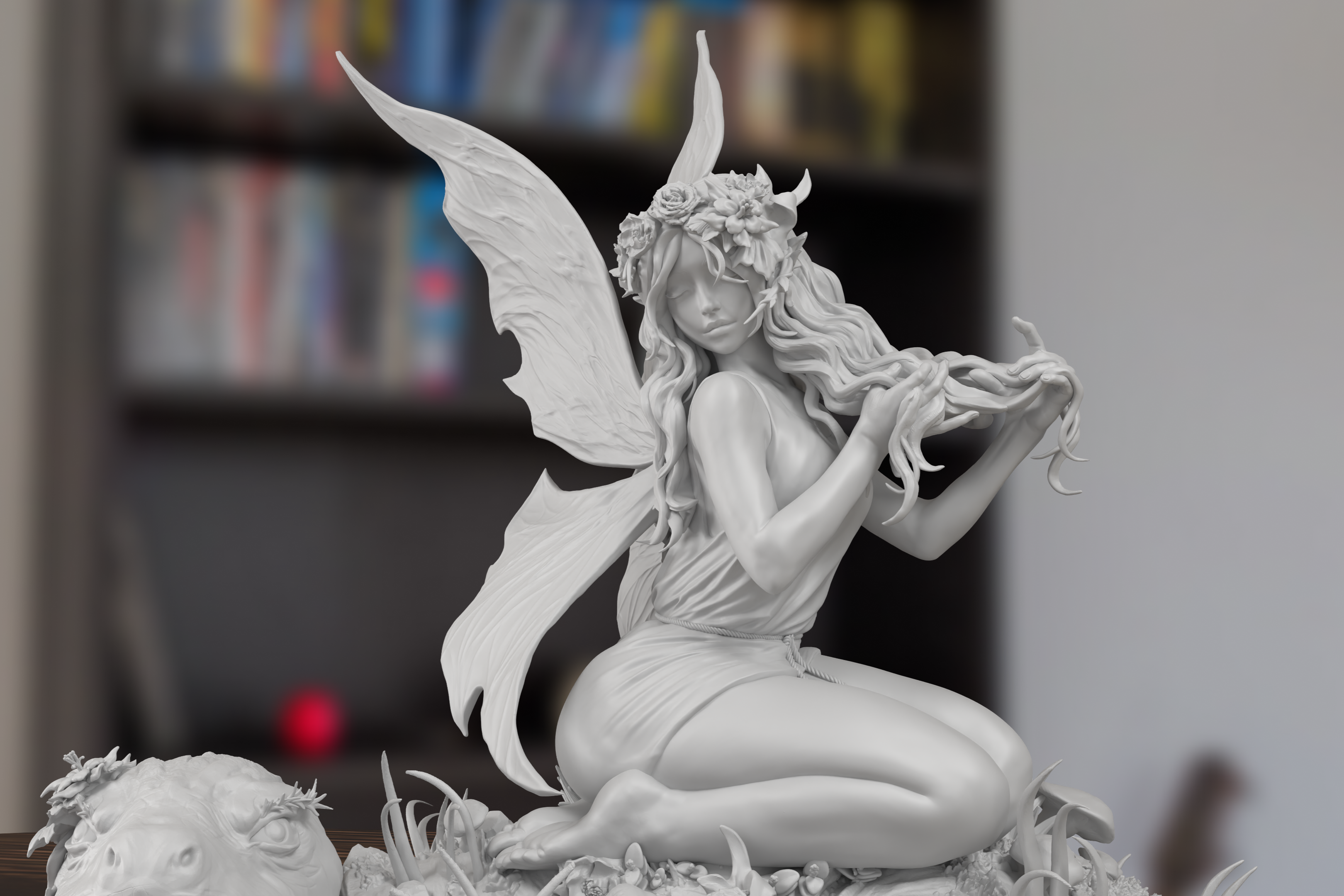 Fantasy Turtle Enchanted Guardian Figure 3D Printed Resin Model Kit