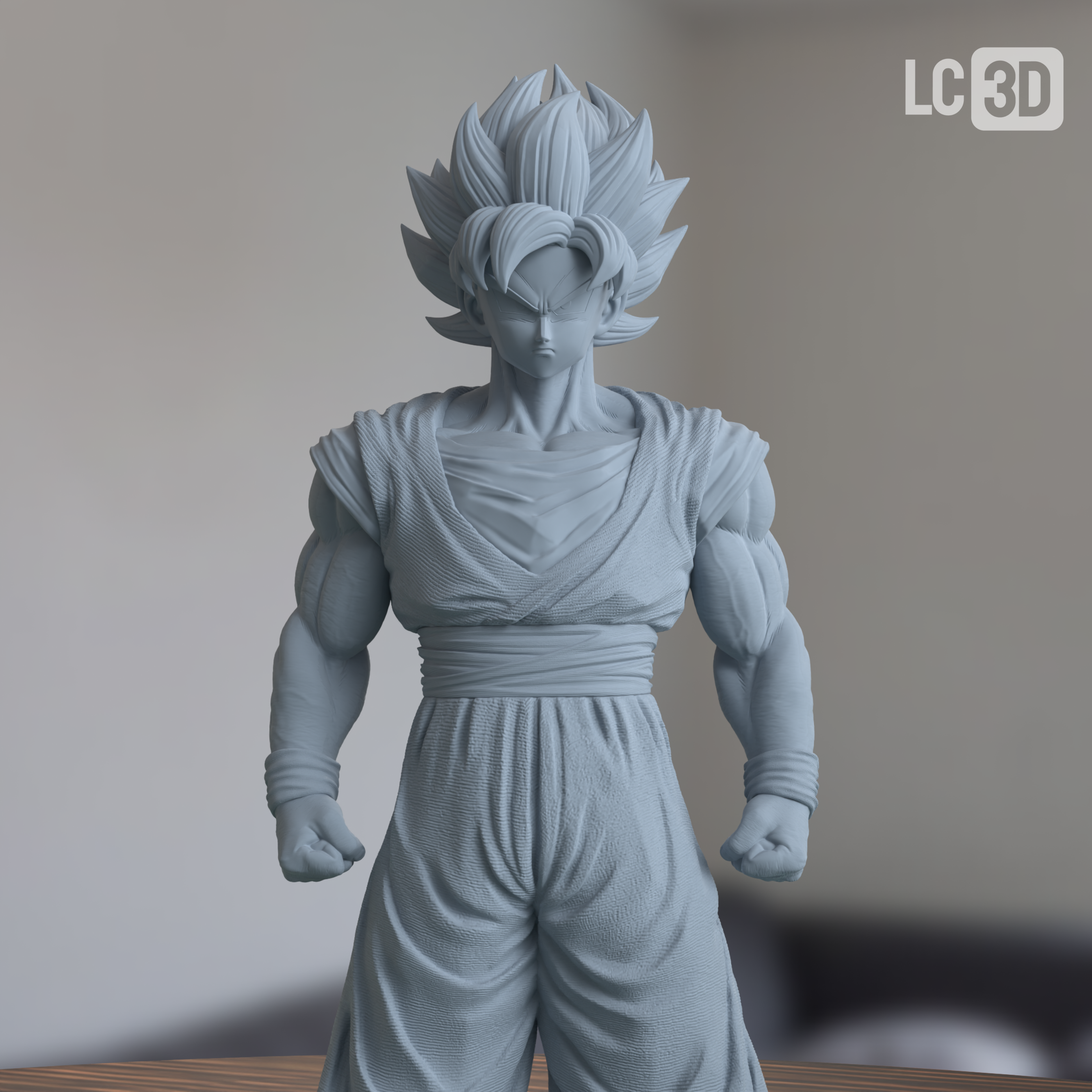 Goku SSJ Dragon Ball Z Figure 3D Printed Resin Model Kit
