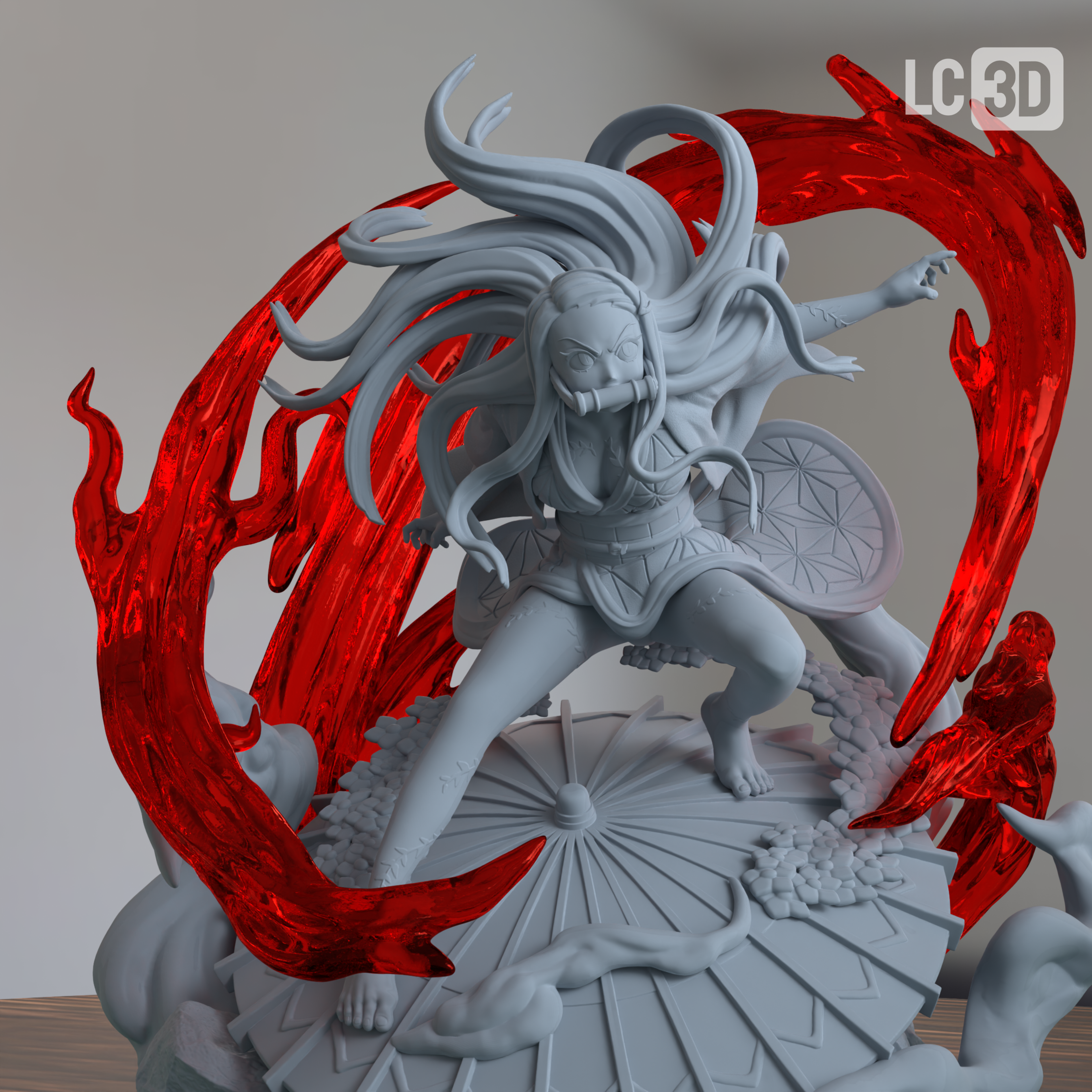 Nezuko Kamado Demon Slayer Figure 3D Printed Resin Model Kit