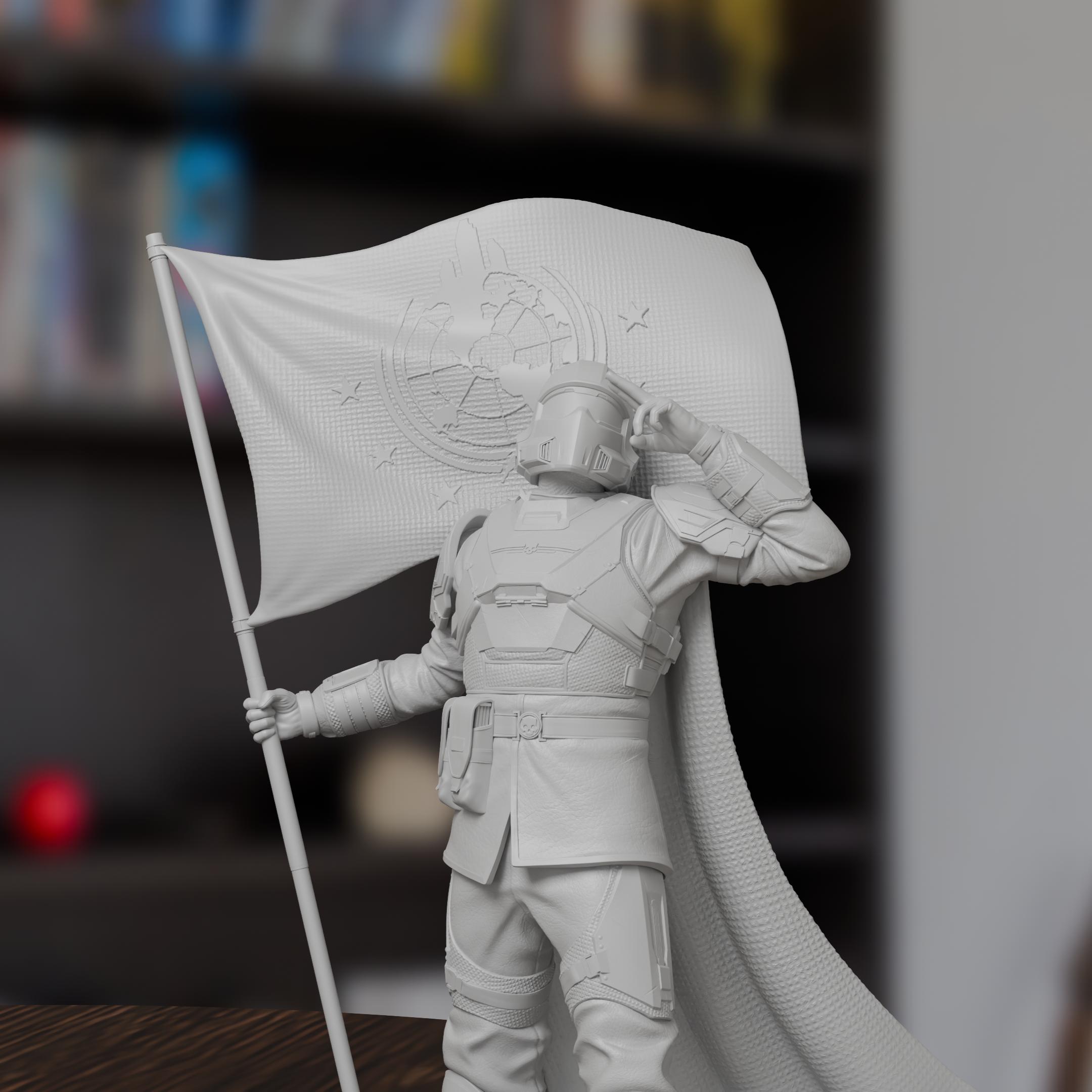 The Helldiver Soldier Gaming Figure 3D Printed Resin Model Kit