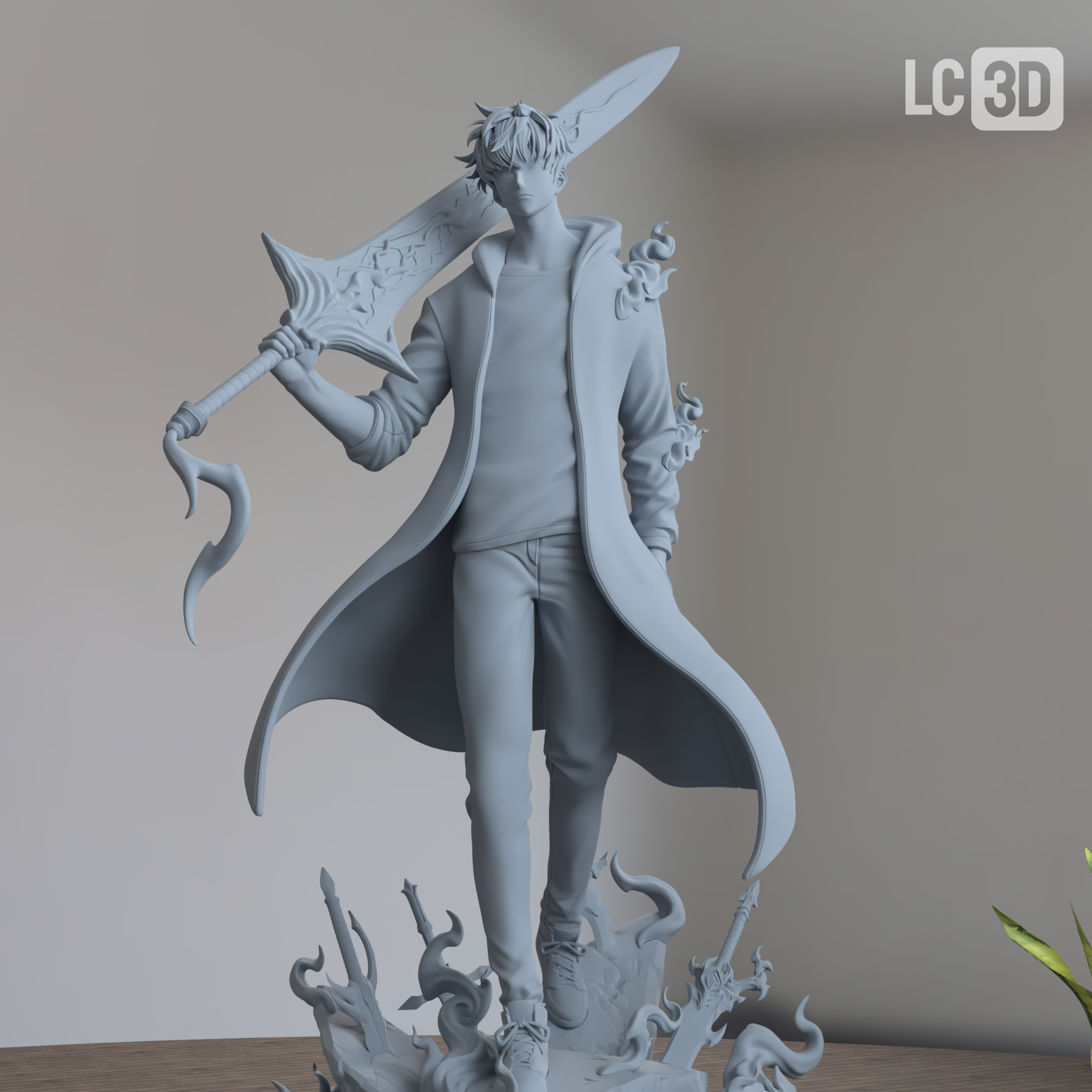 Sung Jinwoo Solo Leveling Figure 3D Printed Resin Model Kit