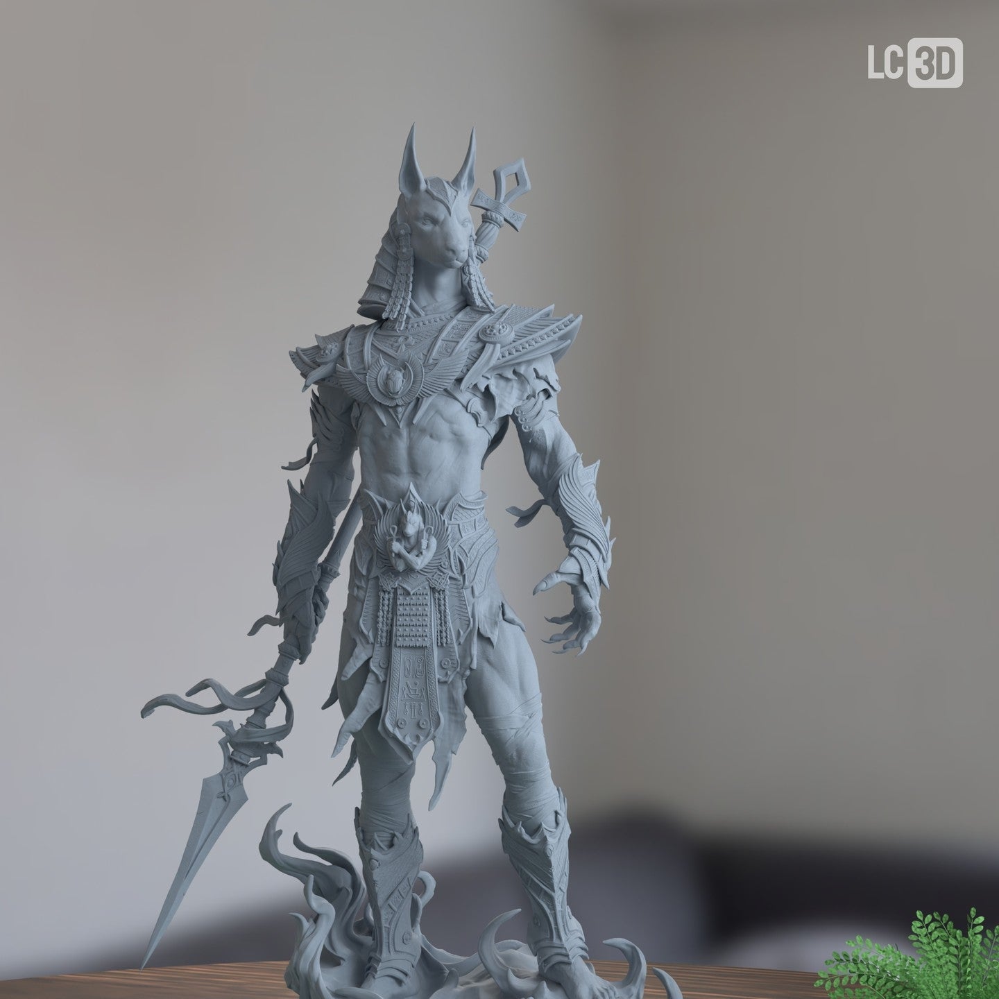 Anubis Egyptian God 3D Printed Resin Figure Model Kit