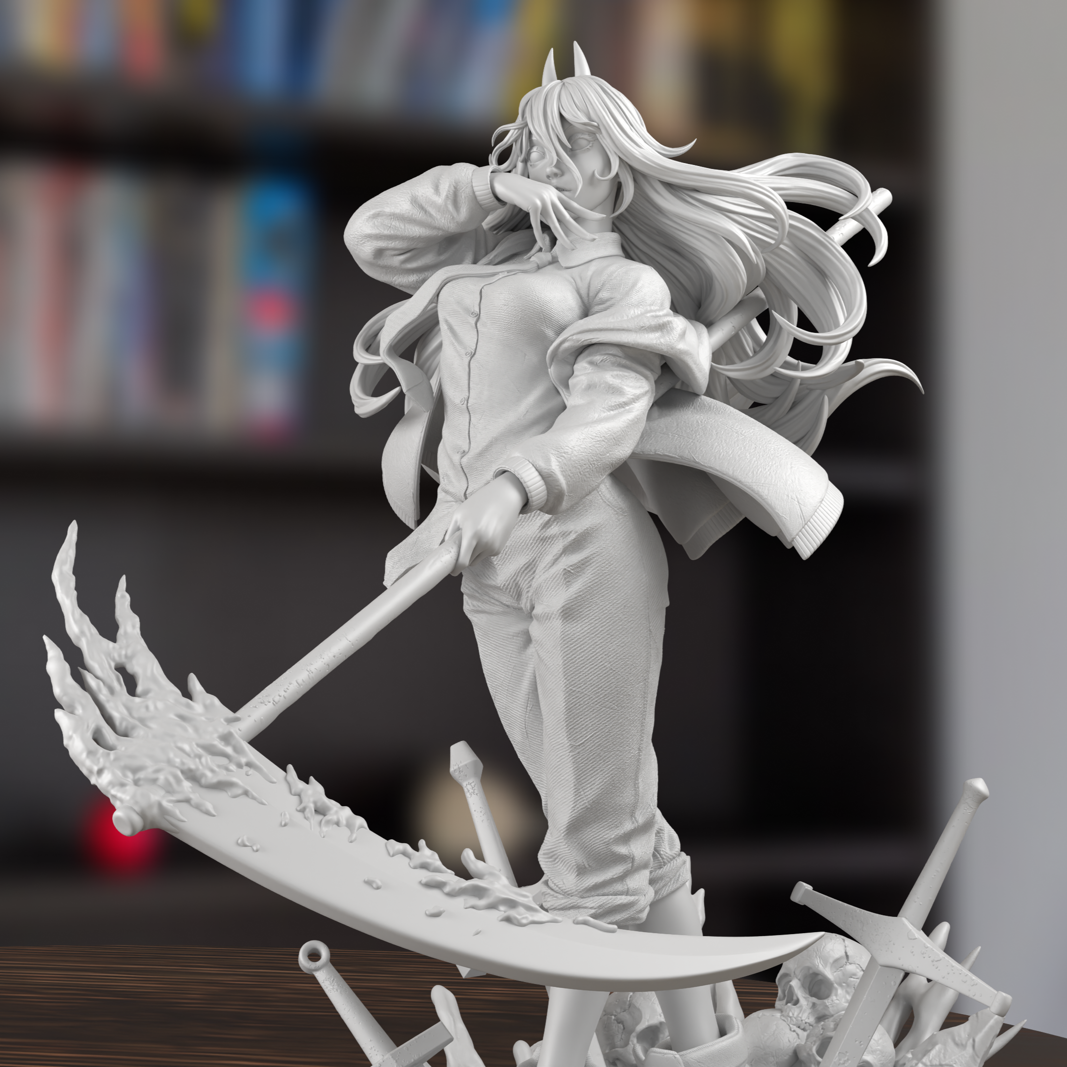 Power Chainsaw Man Figure 3D Printed Resin Model Kit