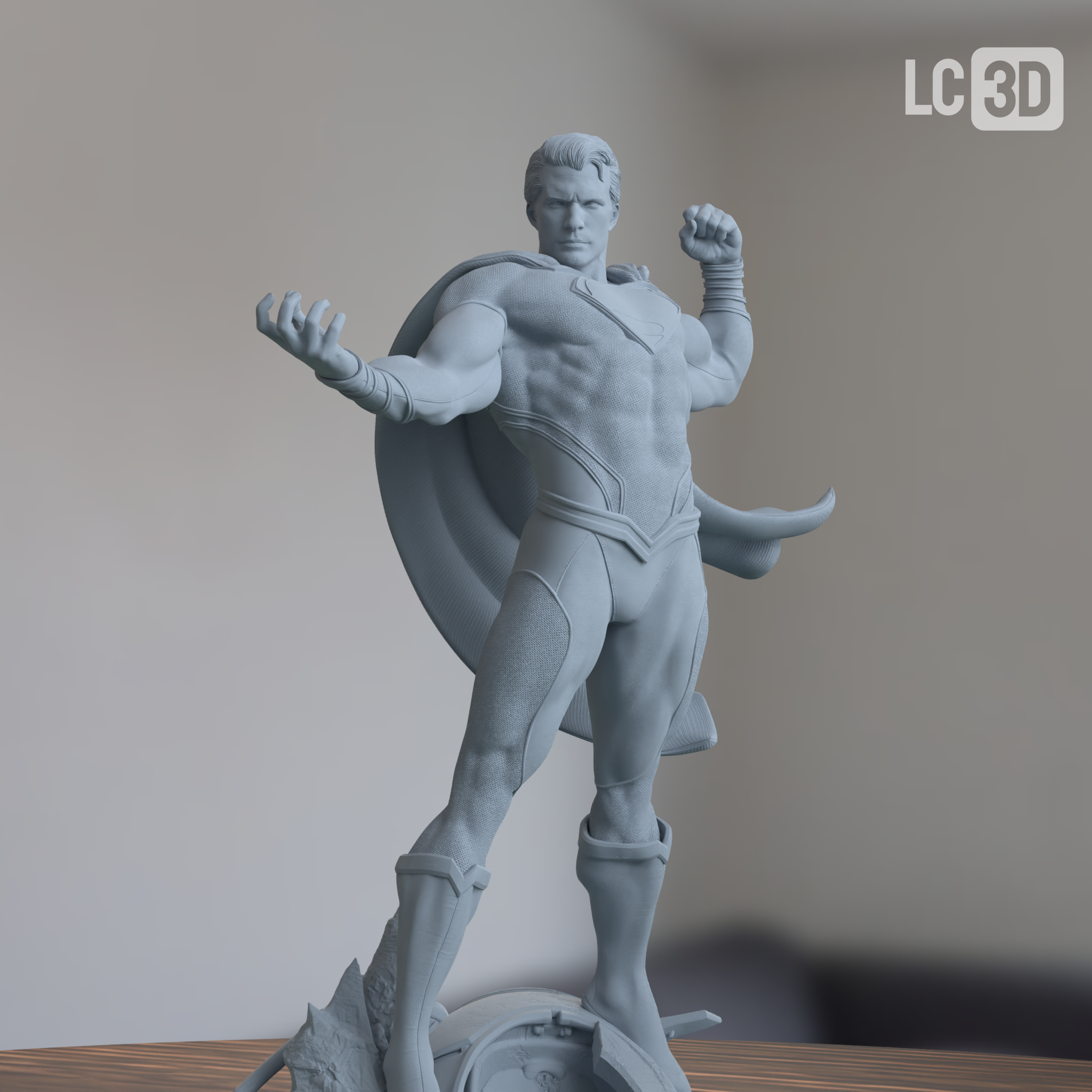 Superman Justice League Figure 3D-Printed Resin Model Kit