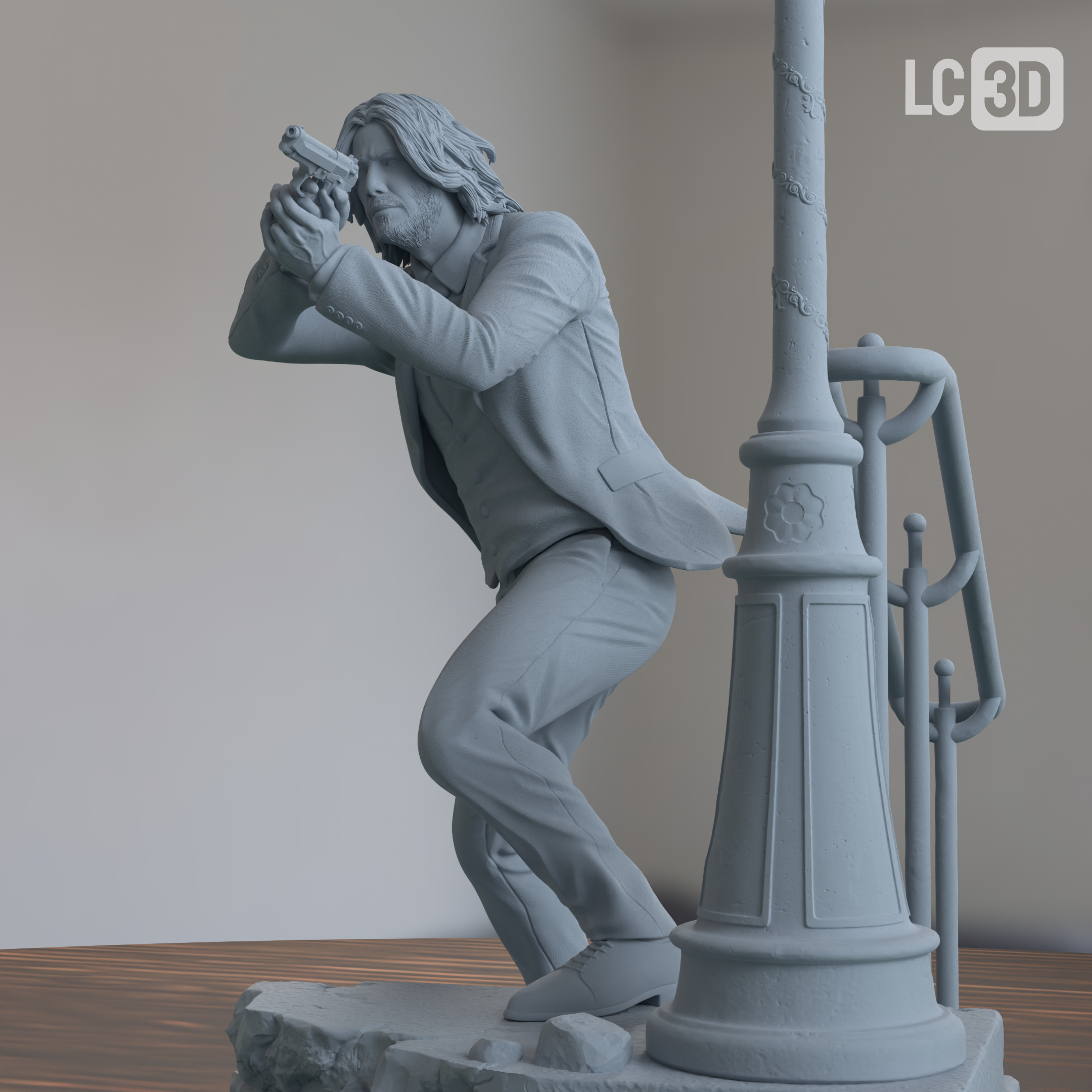 John Wick Action Figure 3D Printed Resin Model Kit