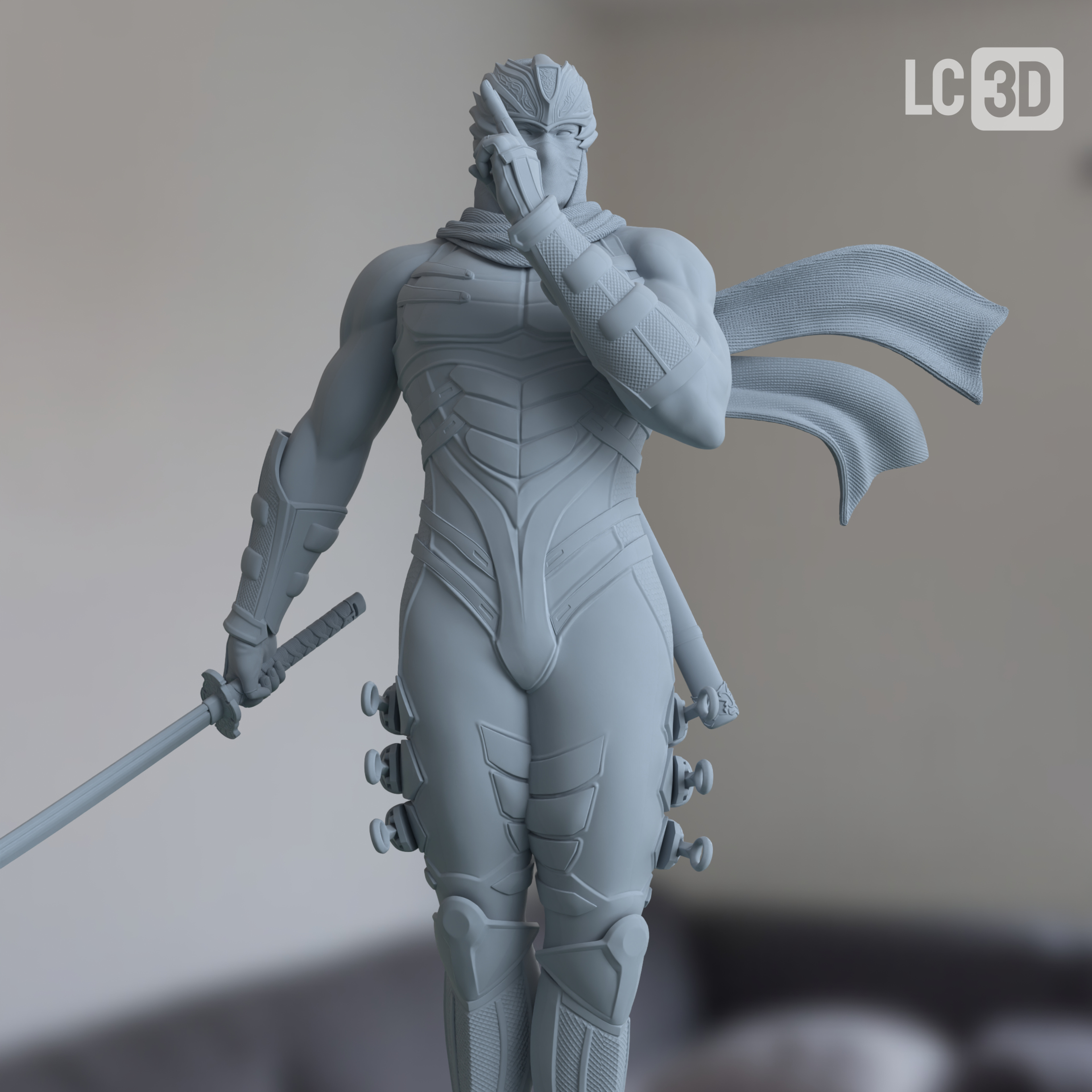 Ryu Hayabusa Ninja Gaiden Figure 3D Printed Resin Model Kit