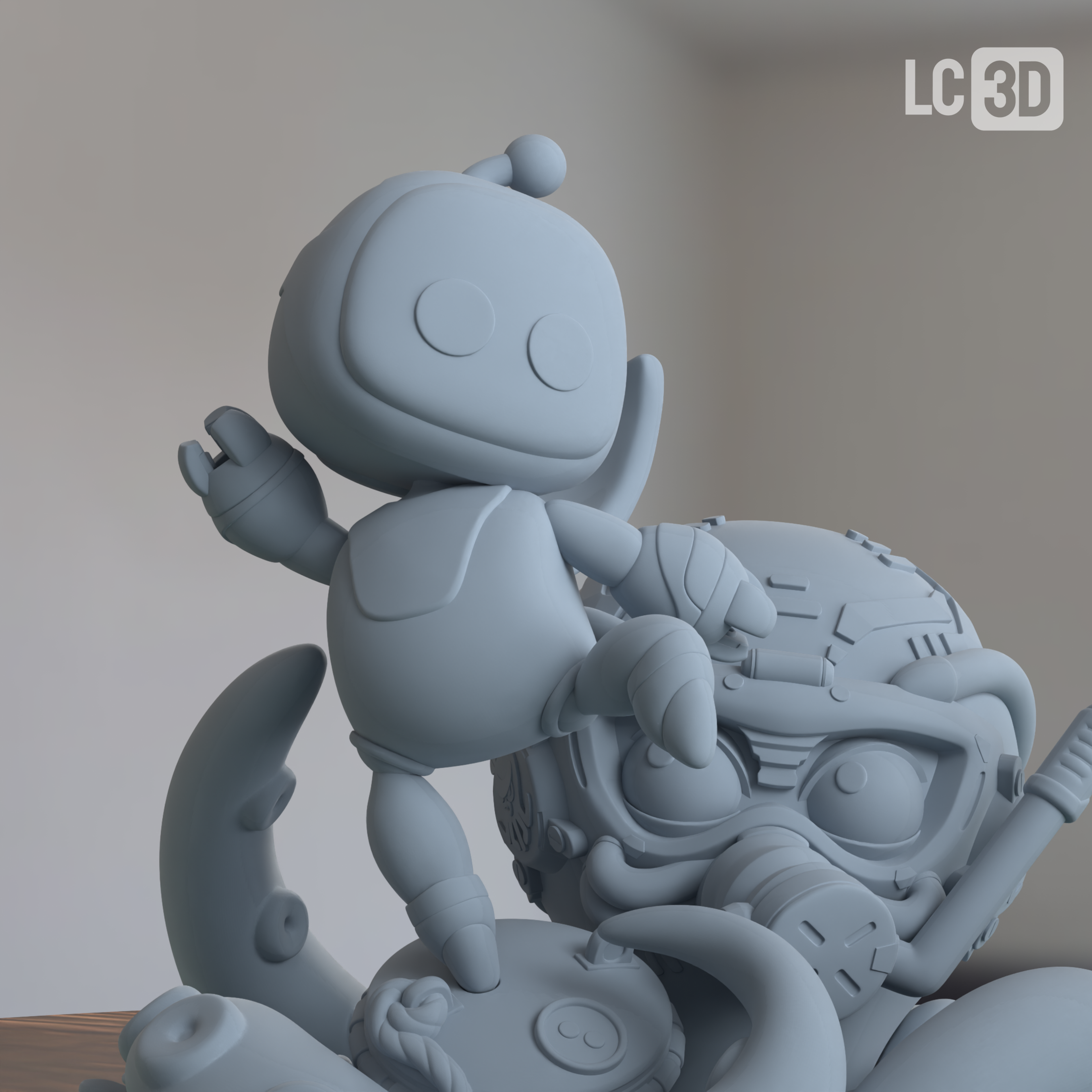 Astro Bot Gaming Figure 3D Printed Resin Model Kit