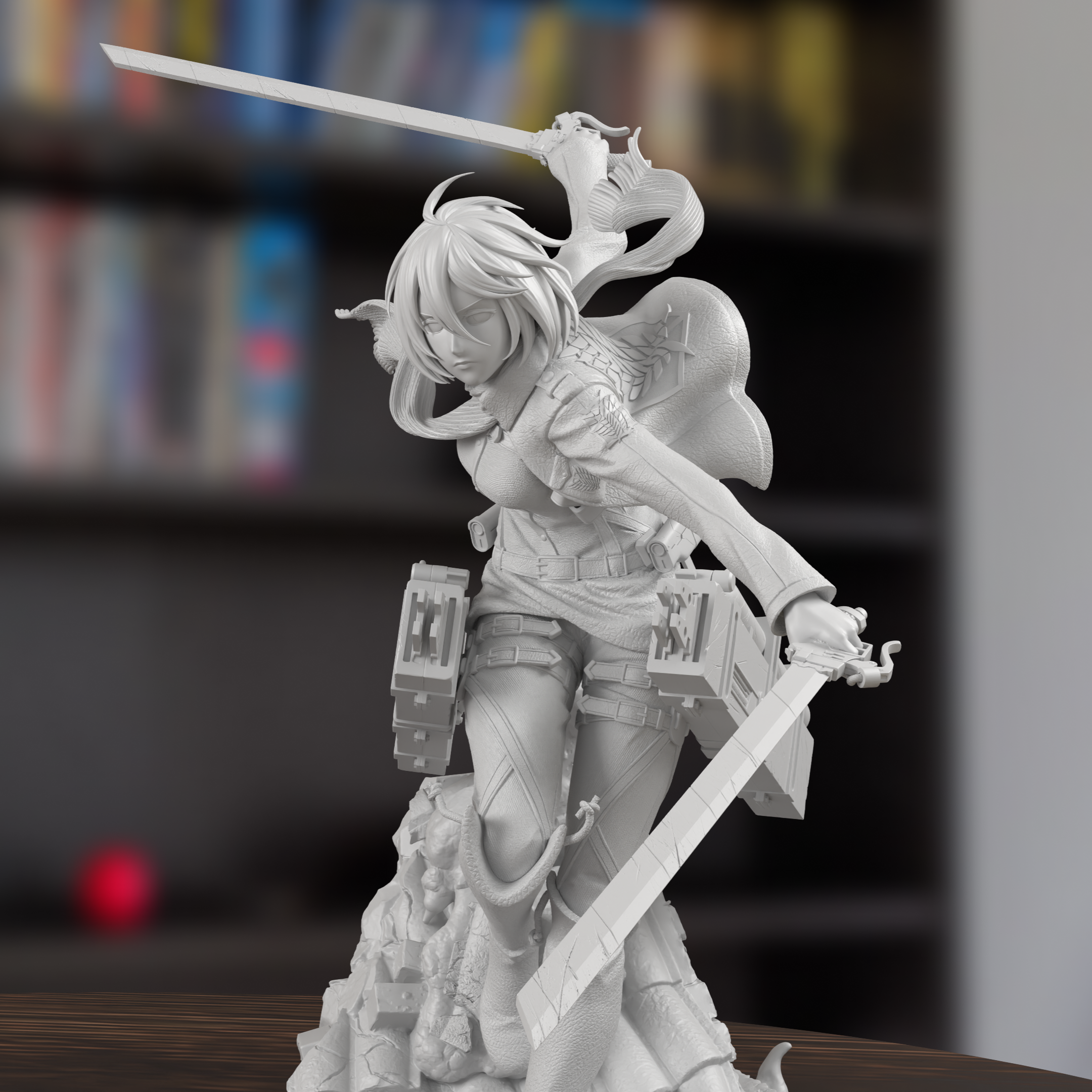 Mikasa Attack On Titan Figure 3D Printed Resin Model Kit