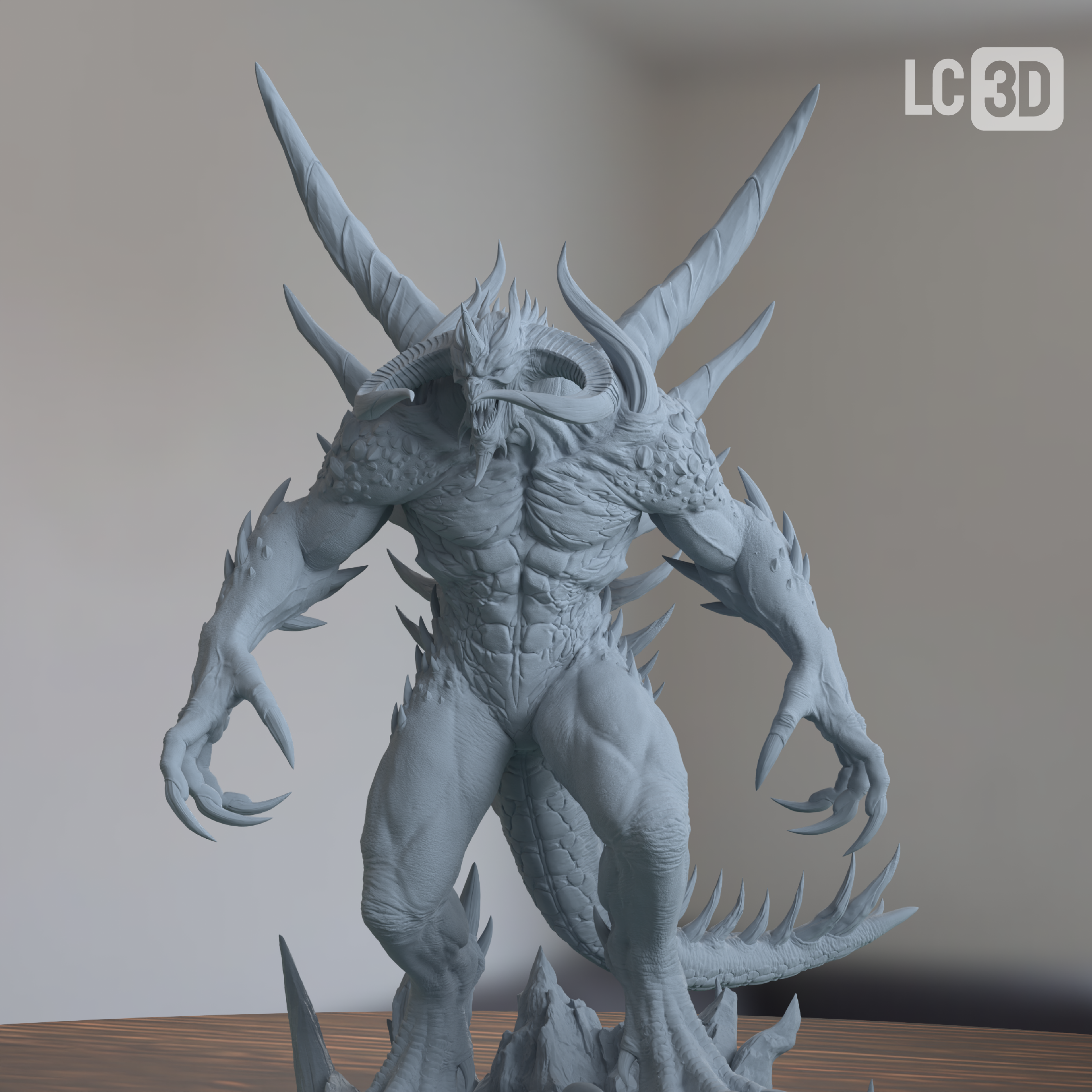 The Dark Lord Diablo Figure 3D Printed Resin Model Kit