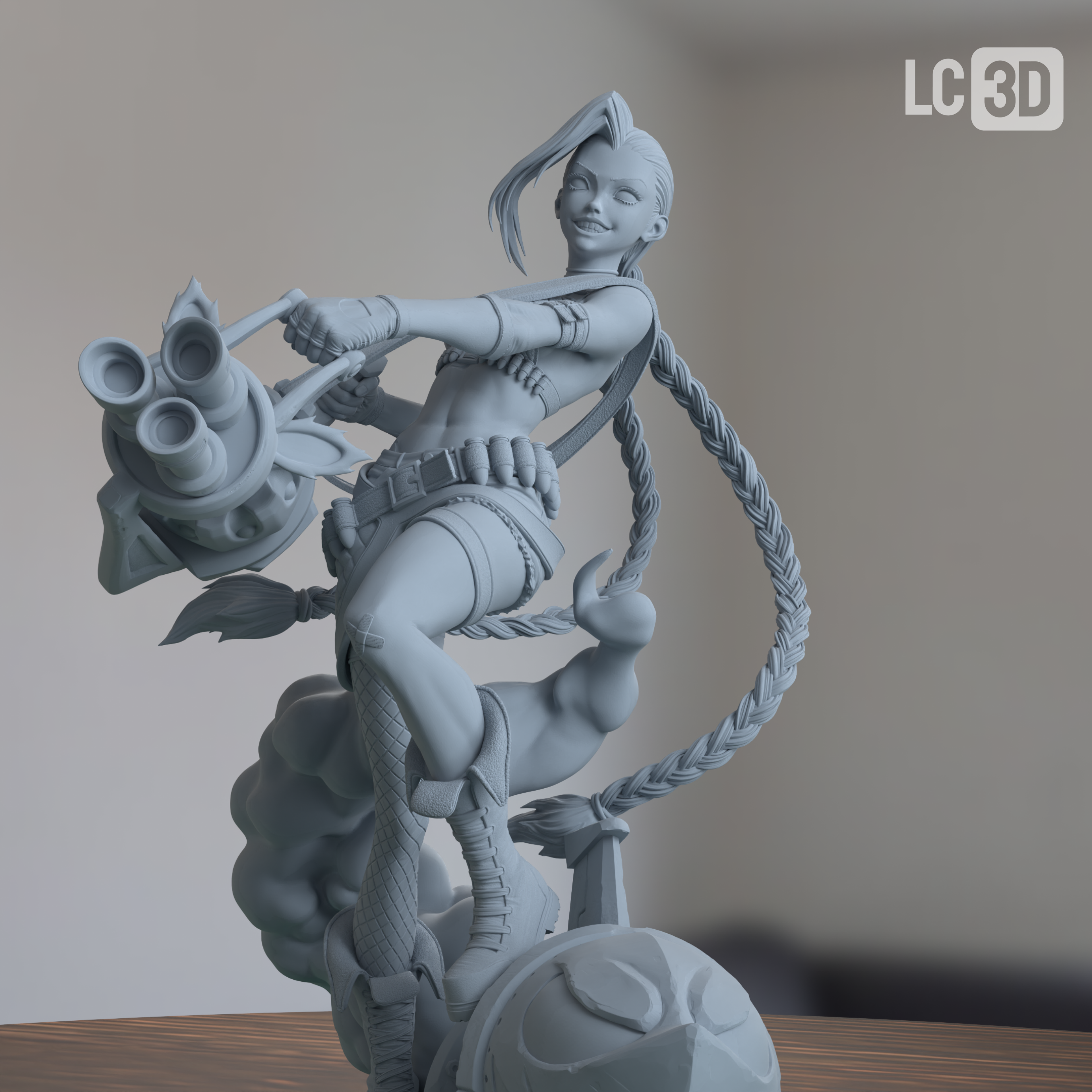 Jinx Arcane Action Figure 3D Printed Resin Model Kit