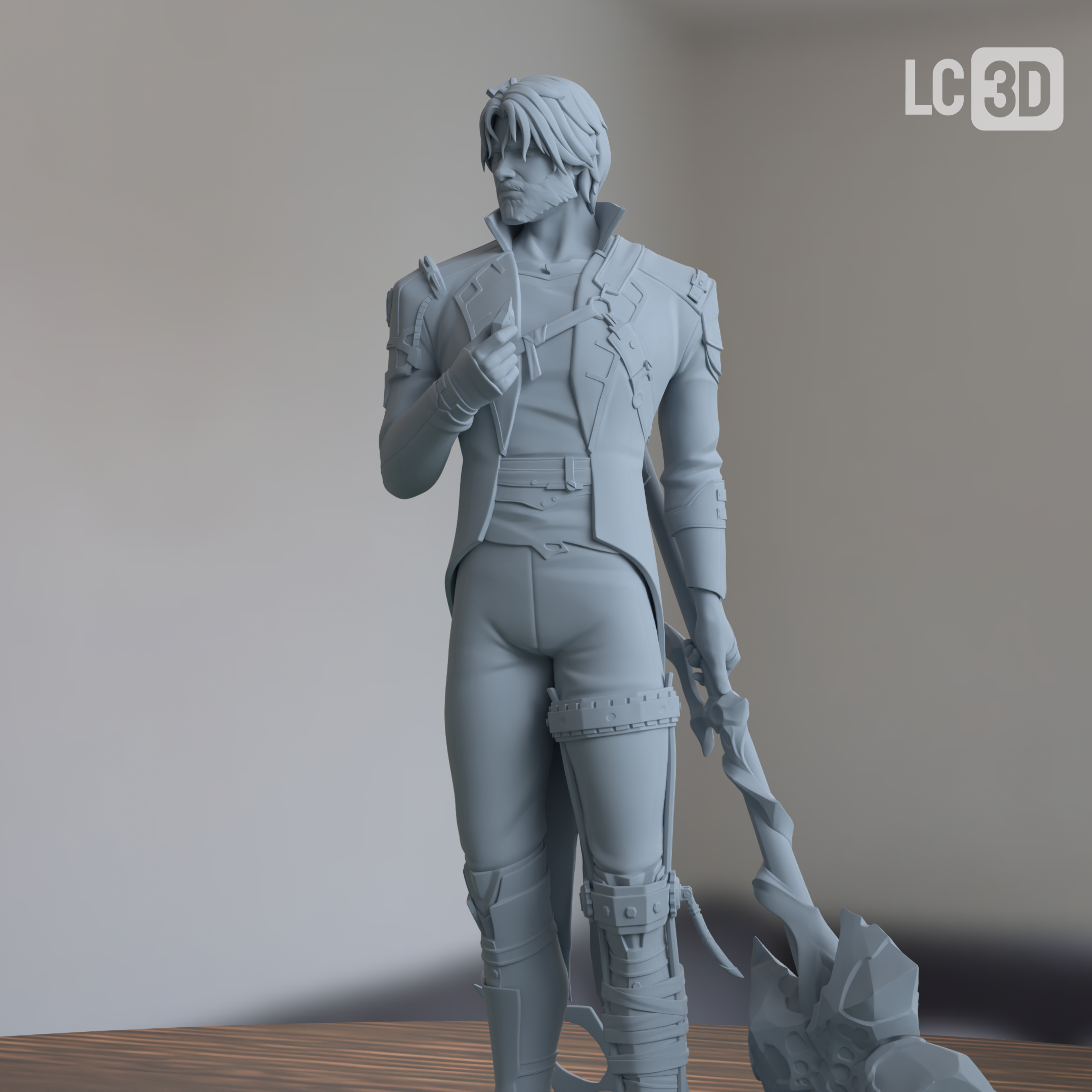 Jayce Arcane Figure 3D Printed Resin Model Kit