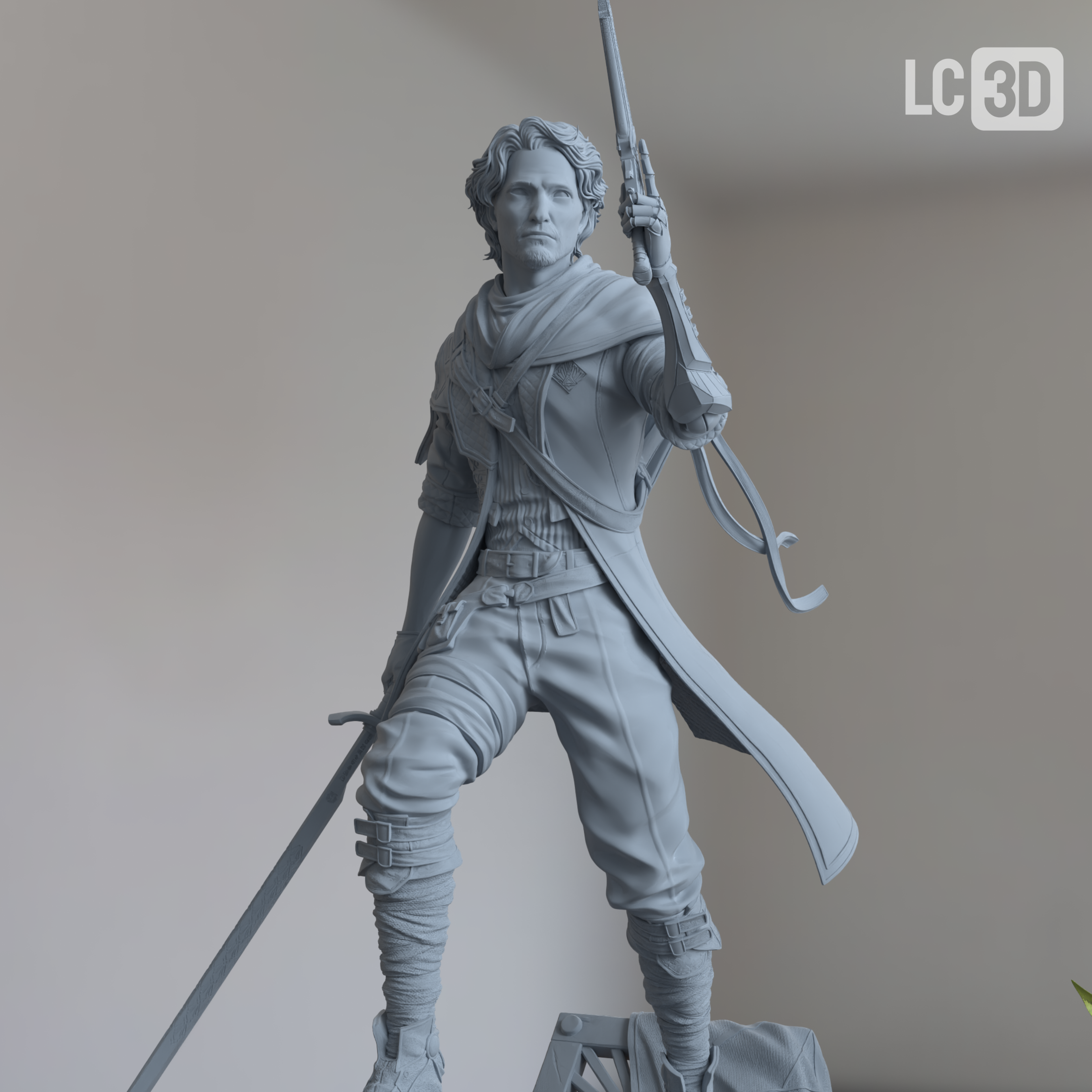 Gustave Expedition 33 Figure 3D Printed Resin Model Kit