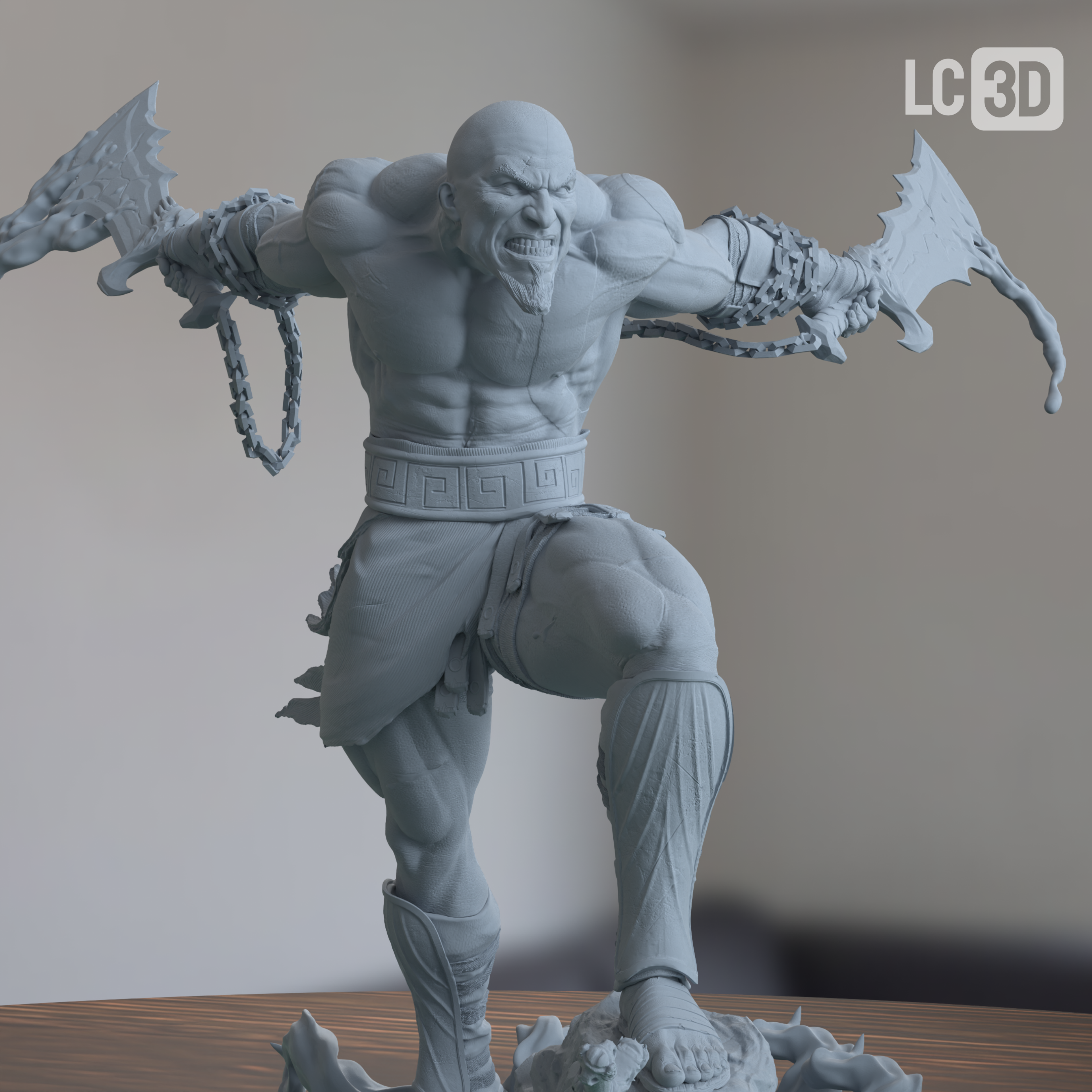 Kratos God Of War Figure 3D Printed Resin Model Kit