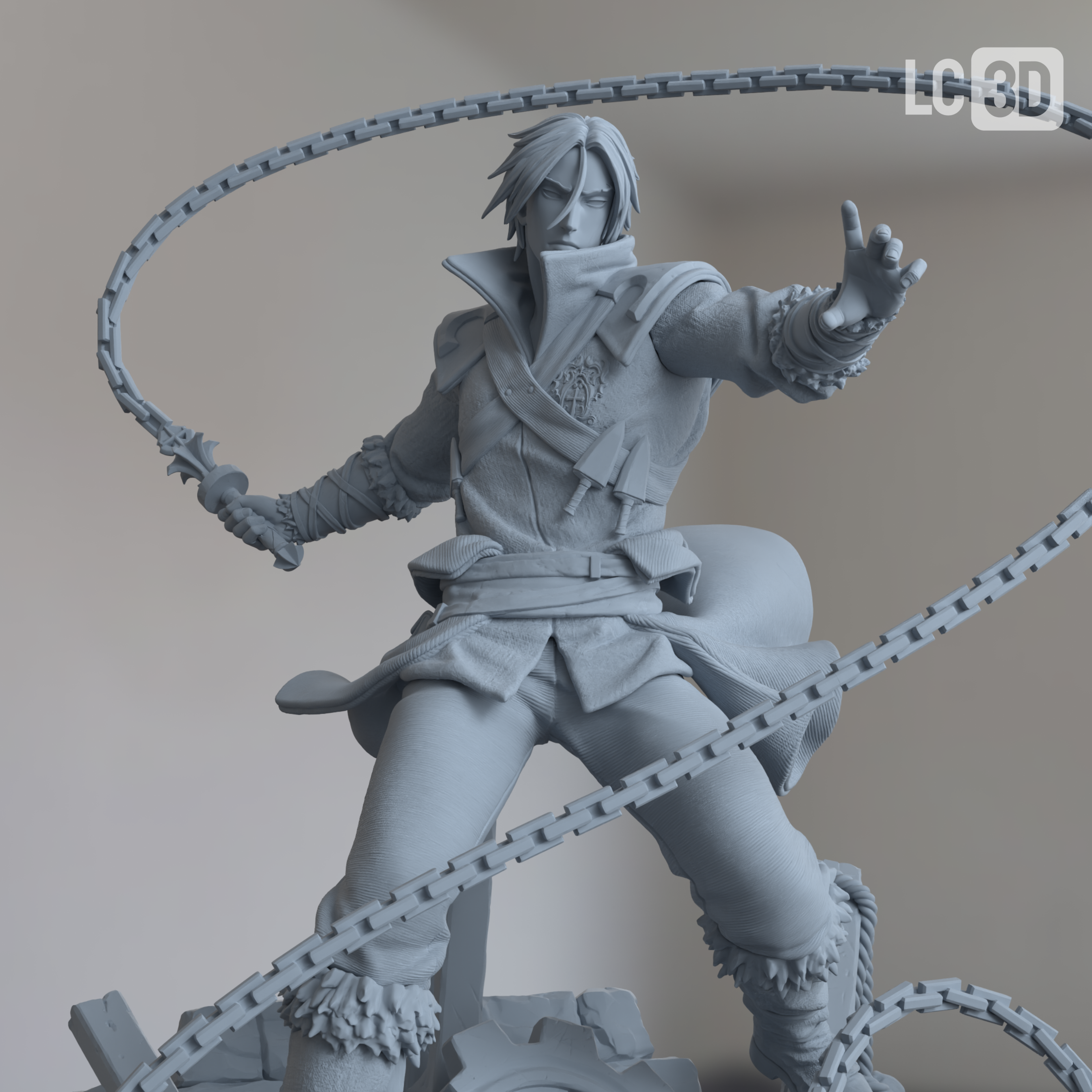 Trevor Belmont Castlevania Figure 3D Printed Resin Model Kit