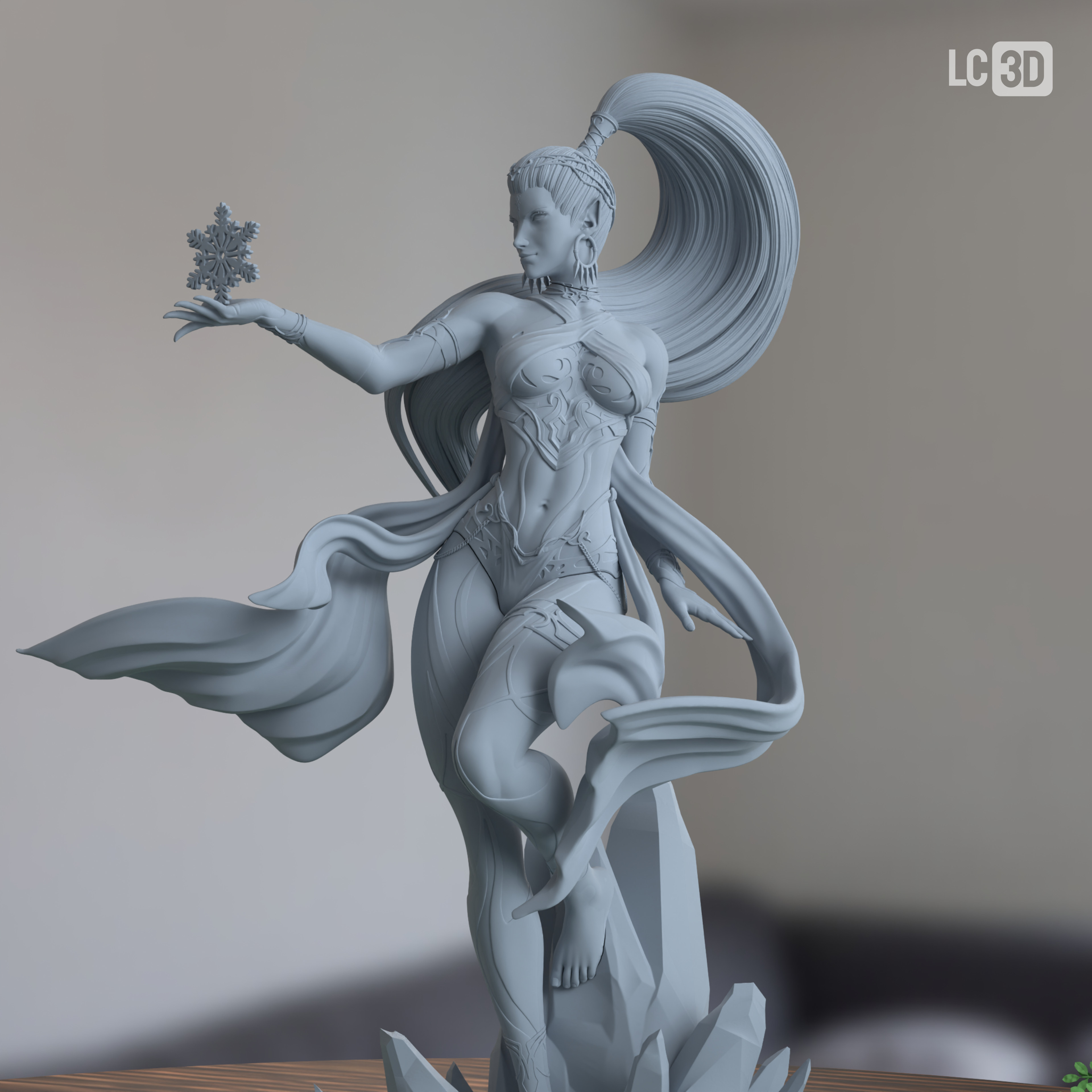 Shiva Final Fantasy Figure 3D Printed Resin Model Kit