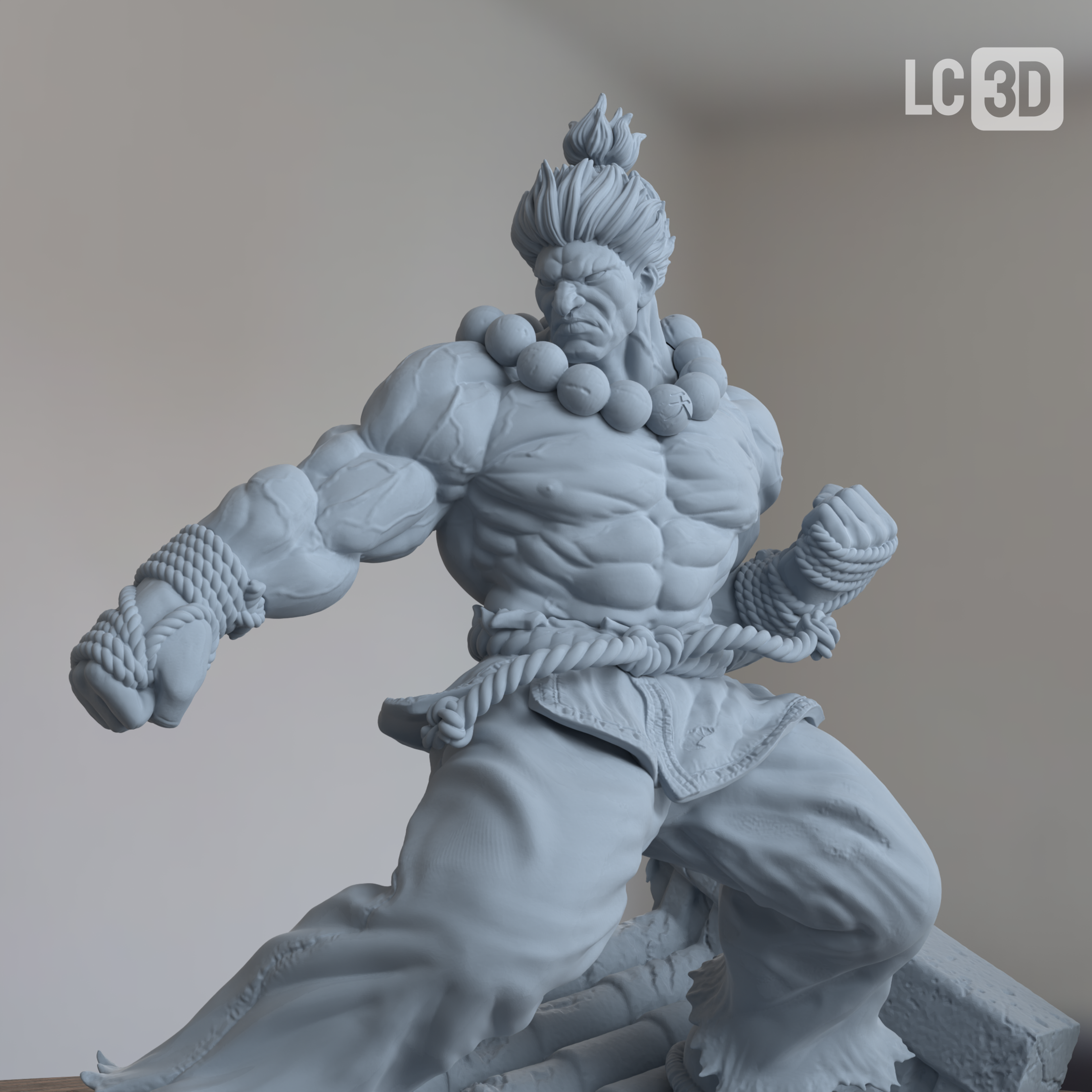 Akuma Street Fighter Figure 3D Printed Resin Model Kit