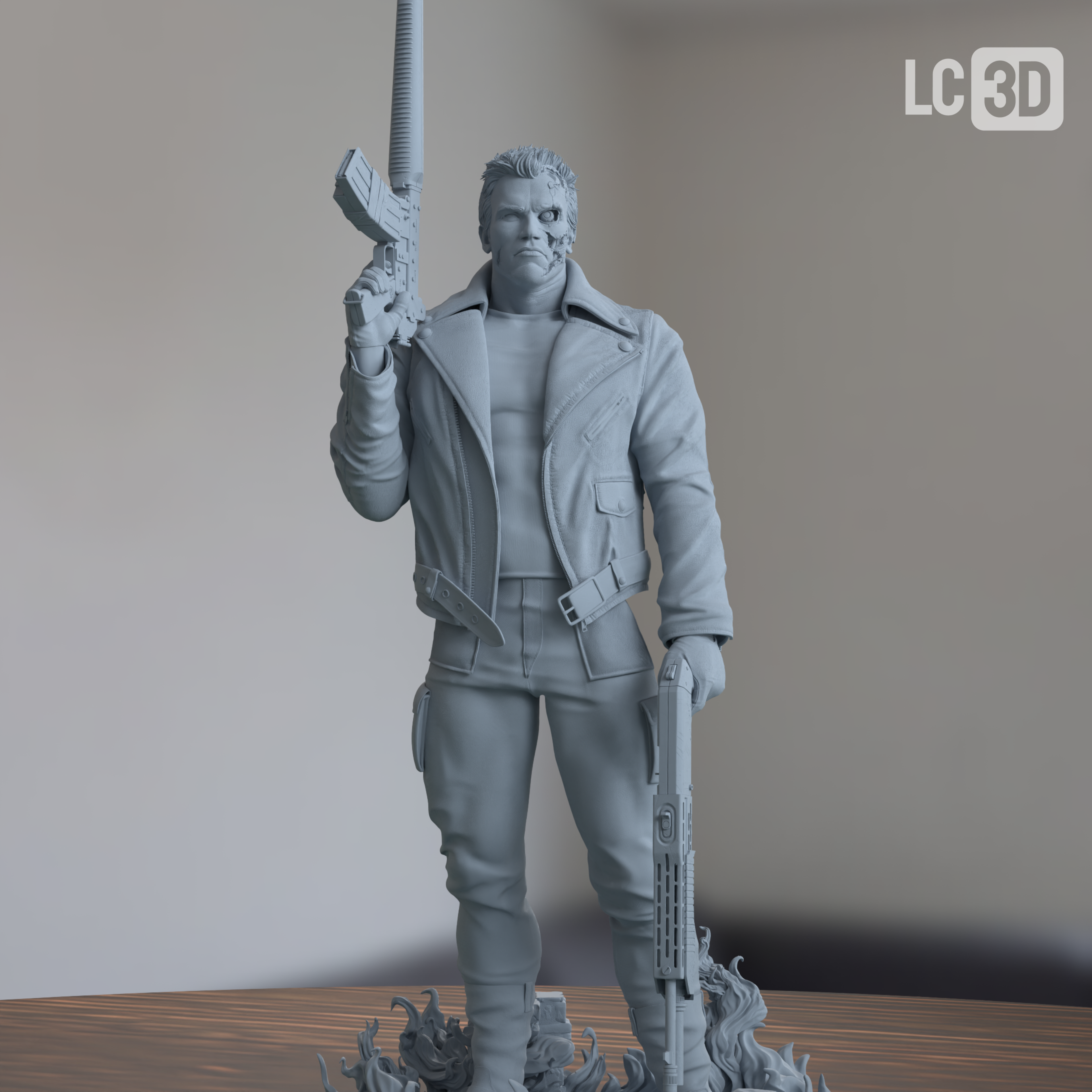 T-800 Terminator Figure 3D Printed Resin Model Kit