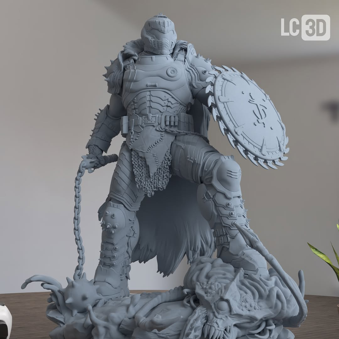 Doom Slayer The Doom Franchise Figure 3D Printed Resin Model Kit