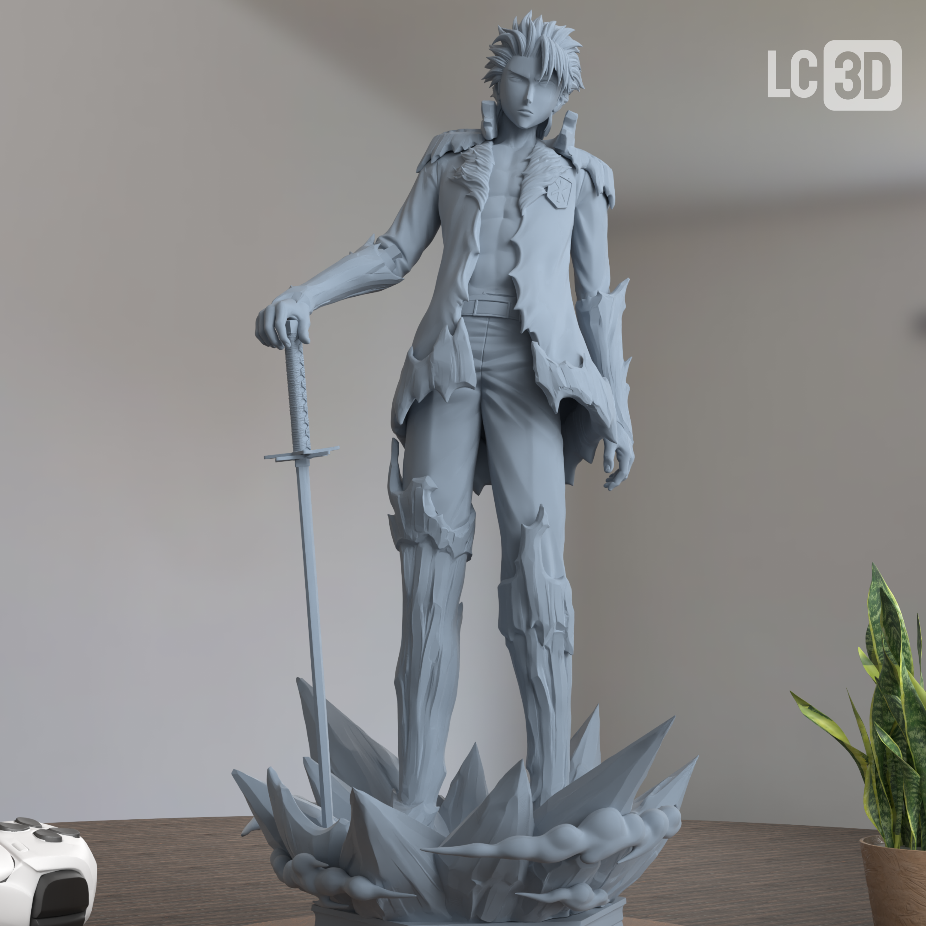Toshiro Hitsugaya Bleach Figure 3D Printed Resin Model Kit