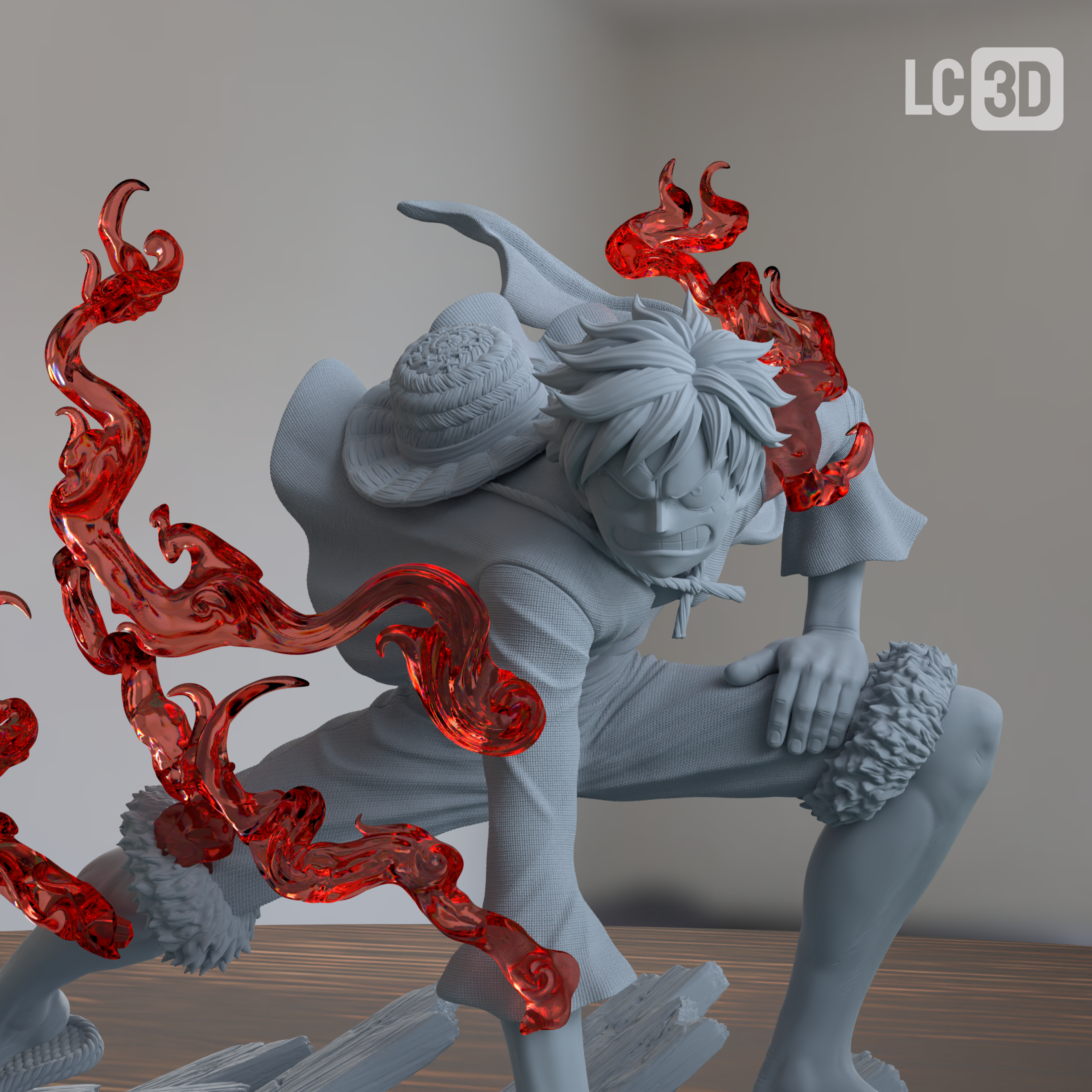 Luffy One Piece Figure 3D Printed Resin Model Kit
