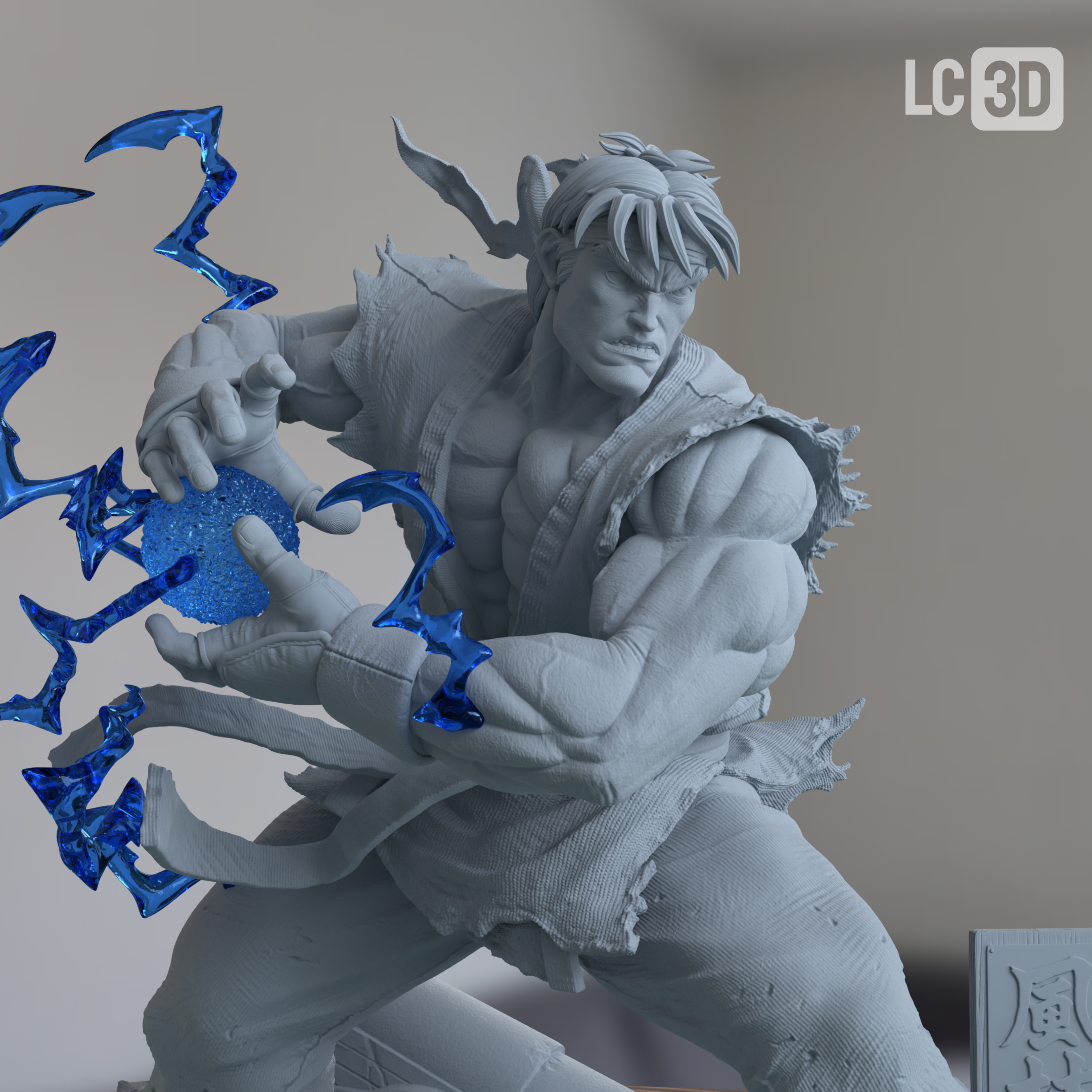 Ryu Street Fighter Figure 3D Printed Resin Model Kit