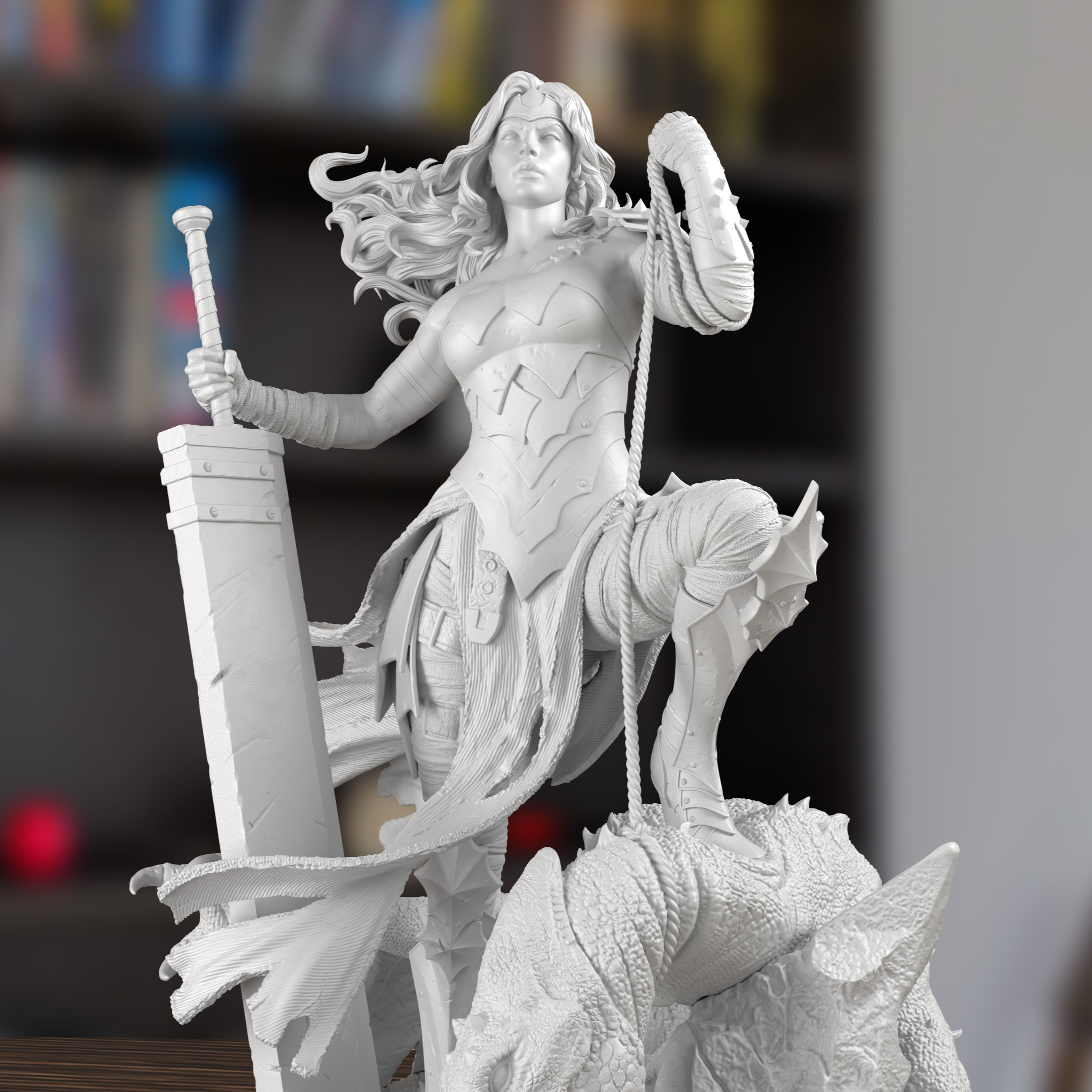 Wonder Women Justice League Figure 3D Printed Resin Model Kit