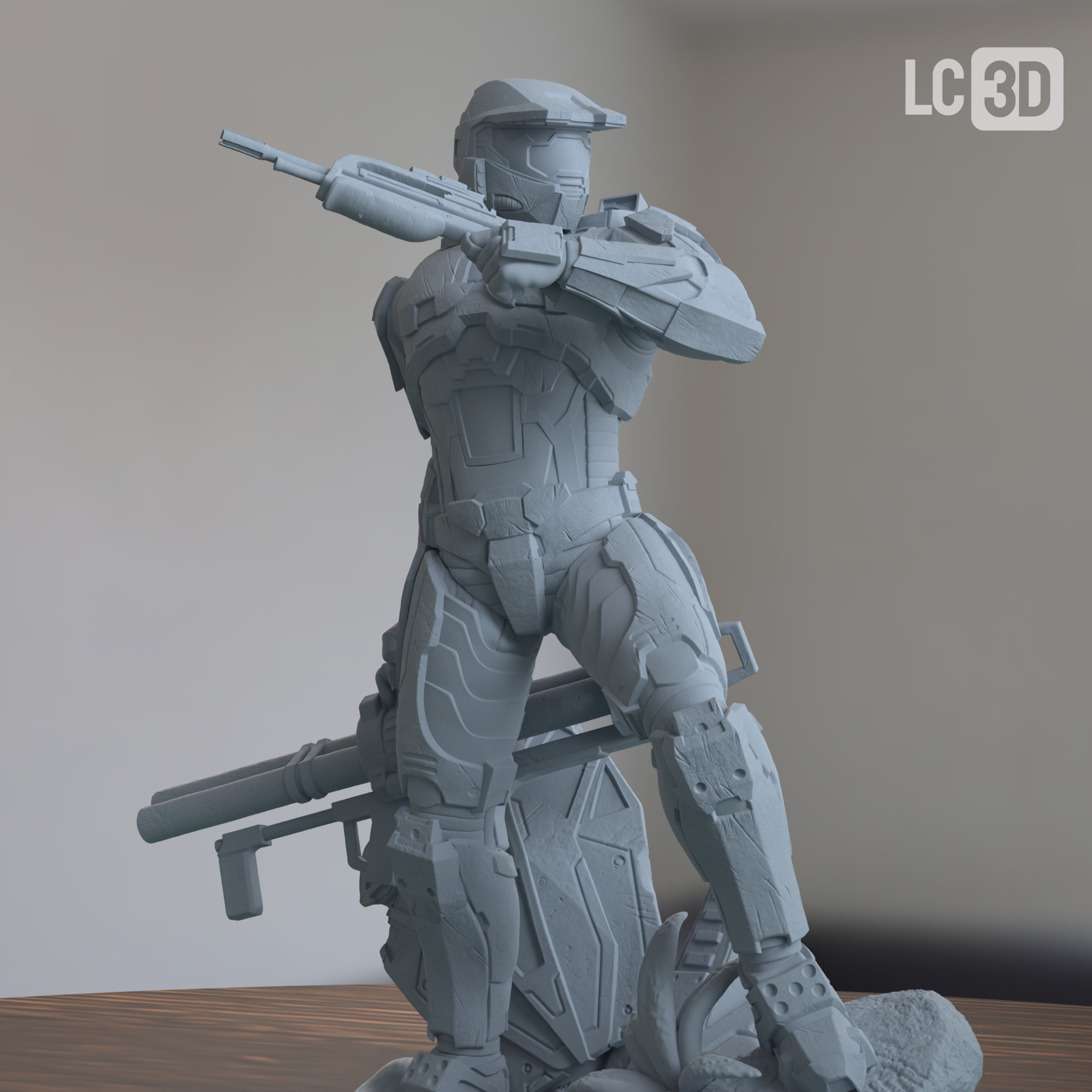 Master Chief Halo Figure 3D Printed Resin Model Kit