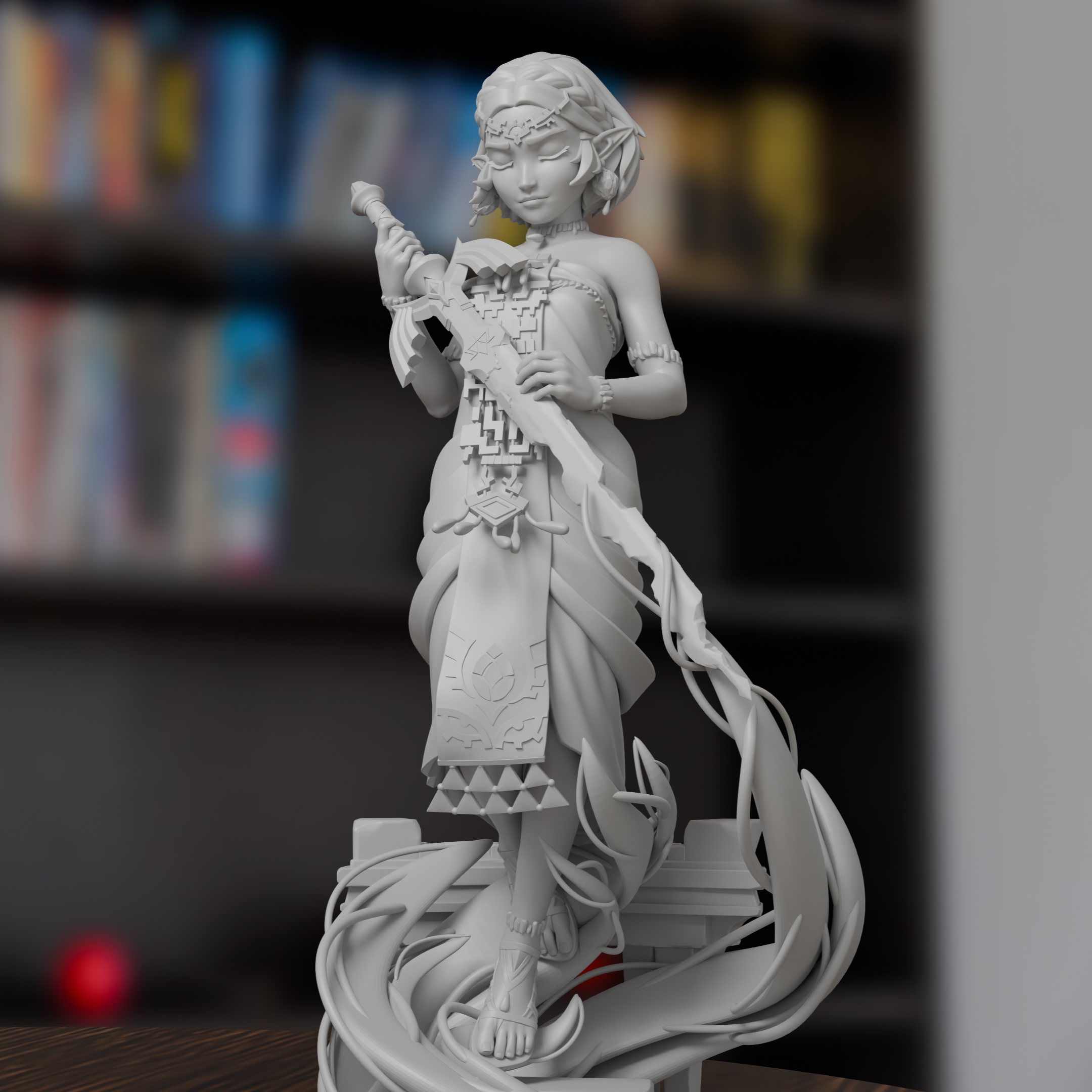 Princess Zelda Tears Of The Kingdom Figure 3D Printed Resin Model Kit