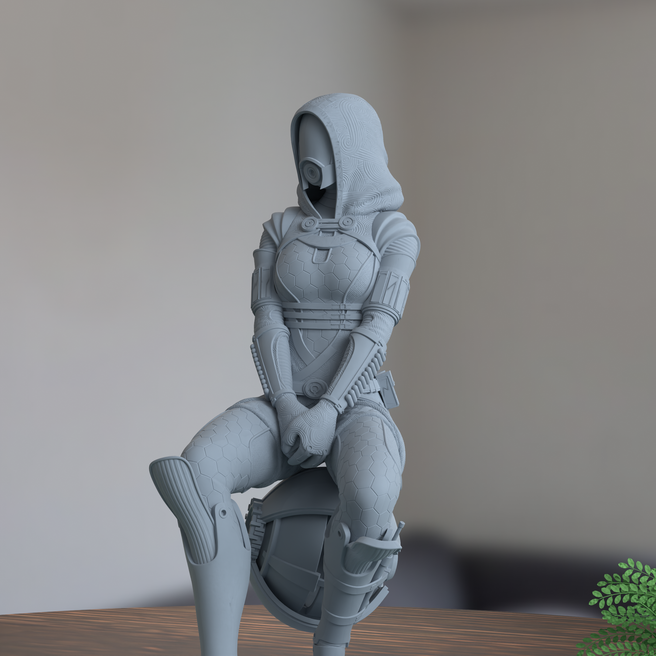 Tali Zorah Mass Effect Figure 3D Printed Resin Model Kit
