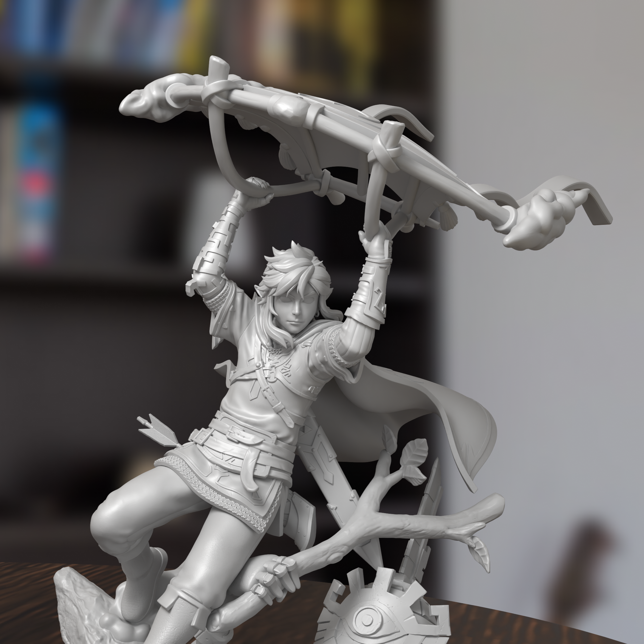 Link Tears Of The Kingdom Figure 3D Printed Resin Model Kit