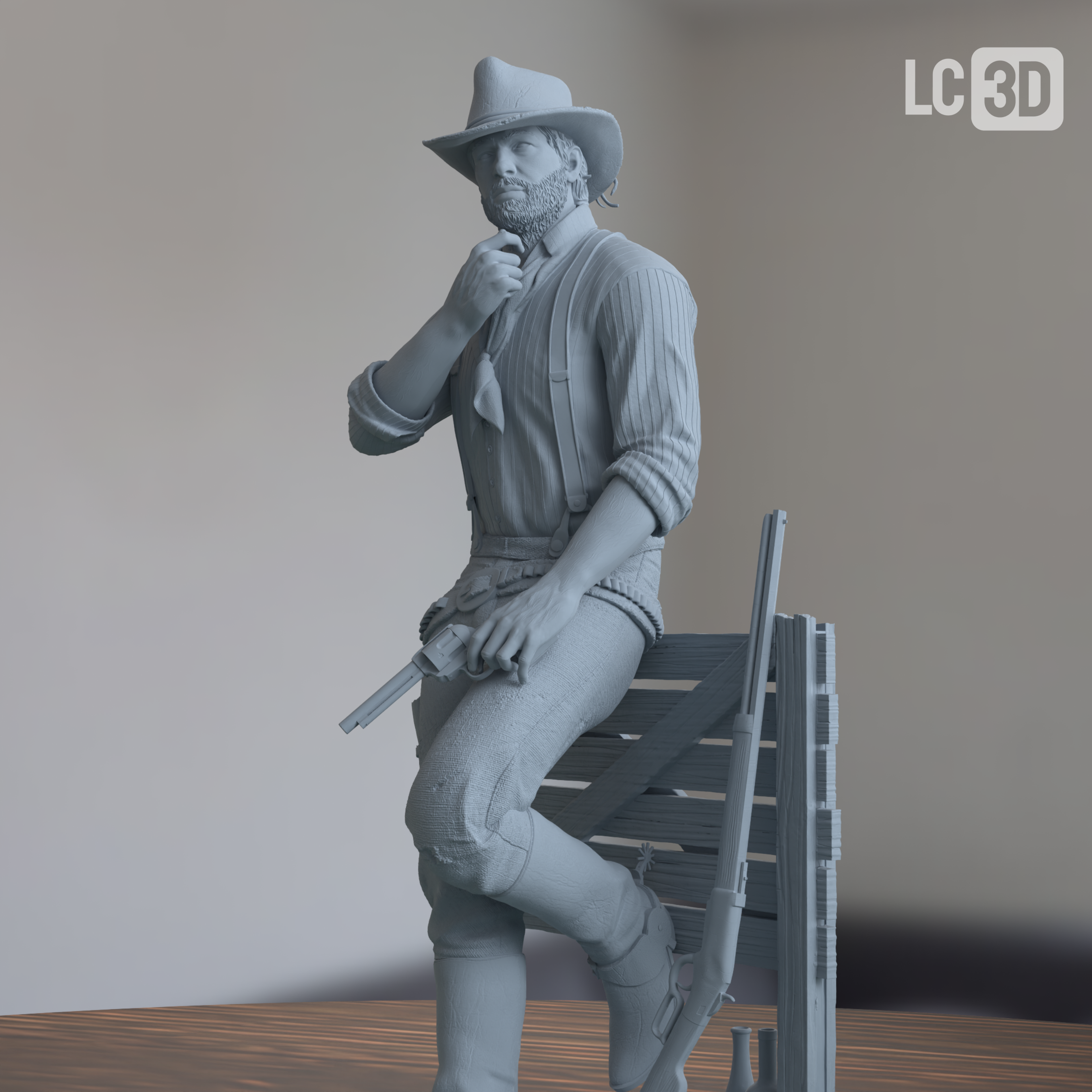 Arthur Morgan Red Dead Redemption 2 Figure 3D Printed Resin Model Kit