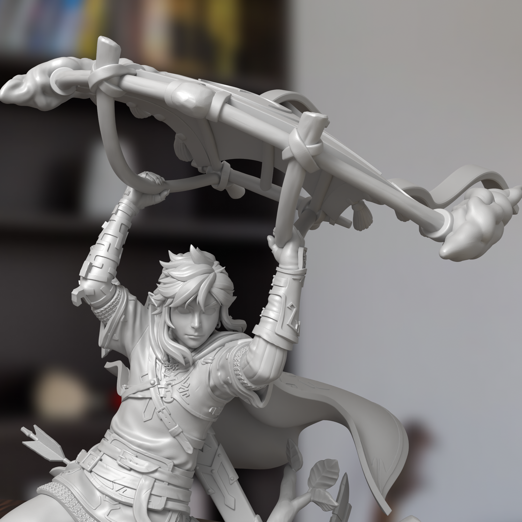 Link Tears Of The Kingdom Figure 3D Printed Resin Model Kit