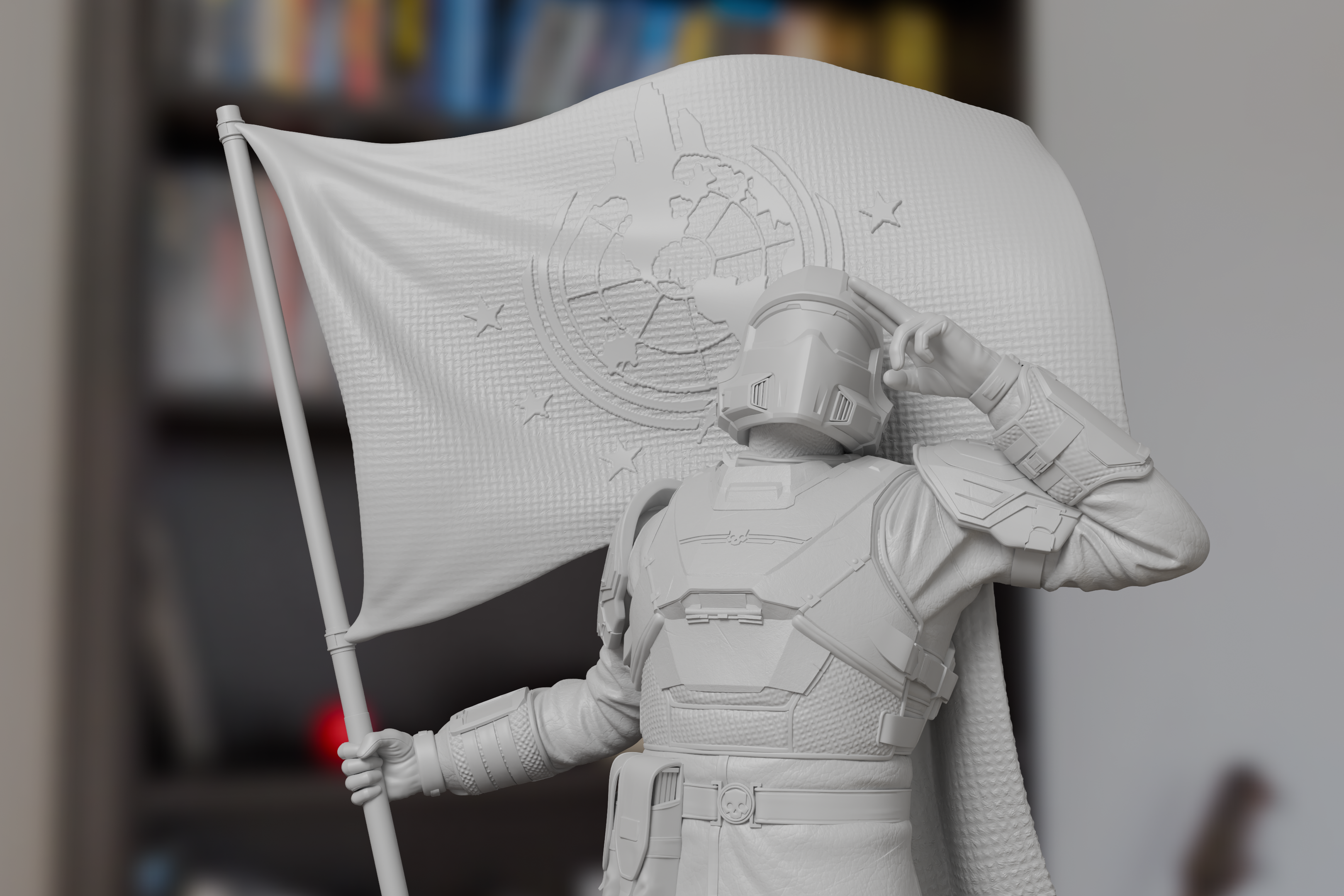 The Helldiver Soldier Gaming Figure 3D Printed Resin Model Kit