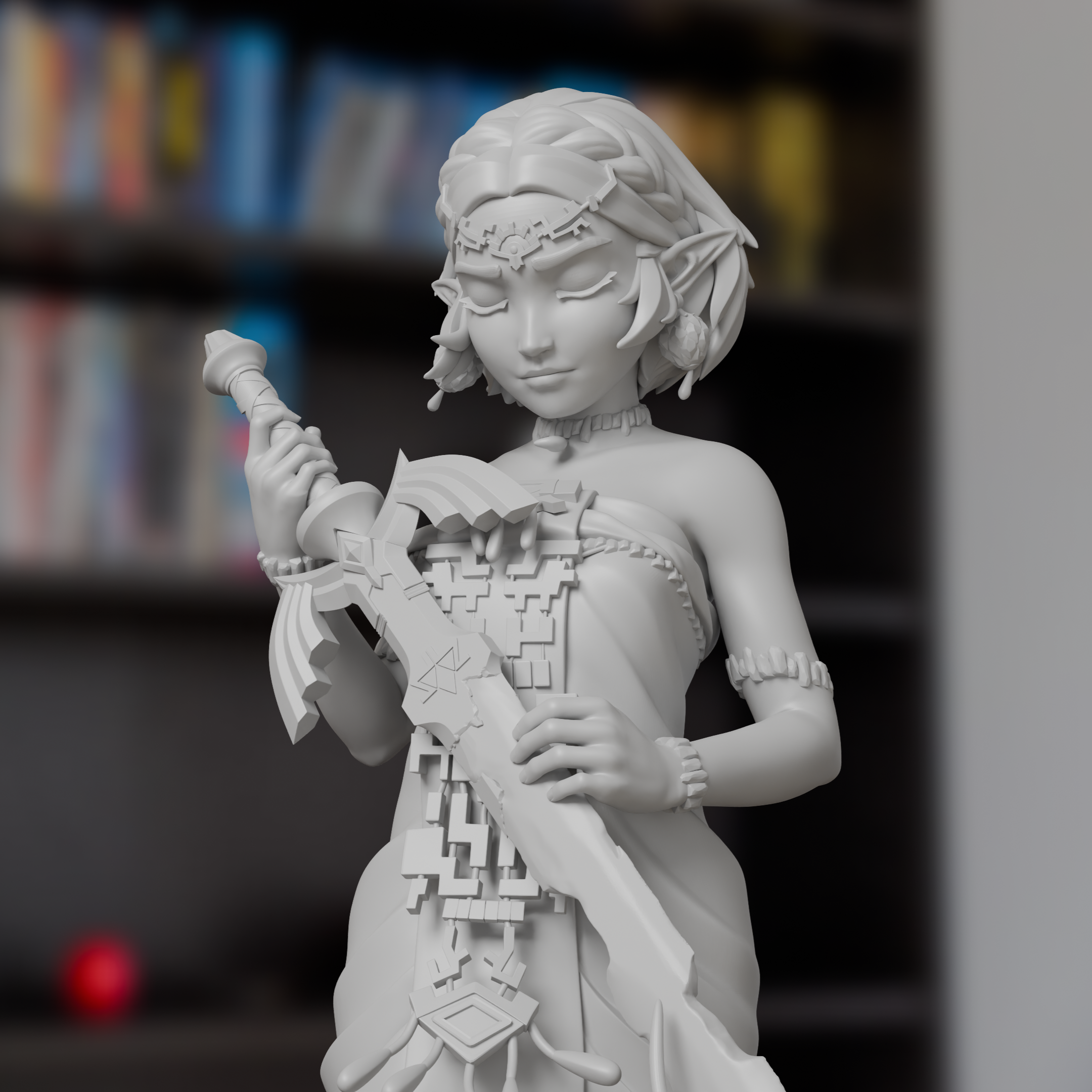 Princess Zelda Tears Of The Kingdom Figure 3D Printed Resin Model Kit