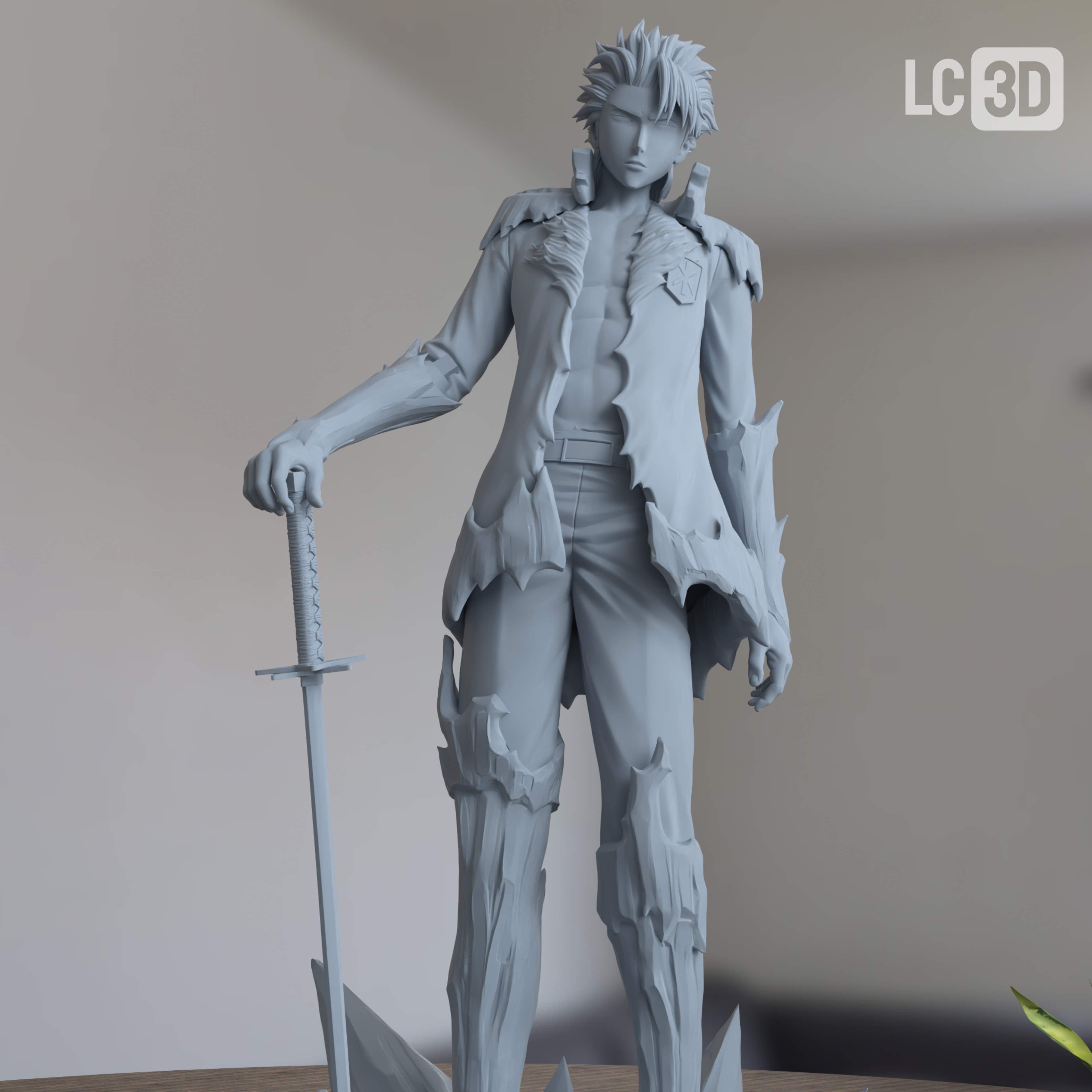 Toshiro Hitsugaya Bleach Figure 3D Printed Resin Model Kit